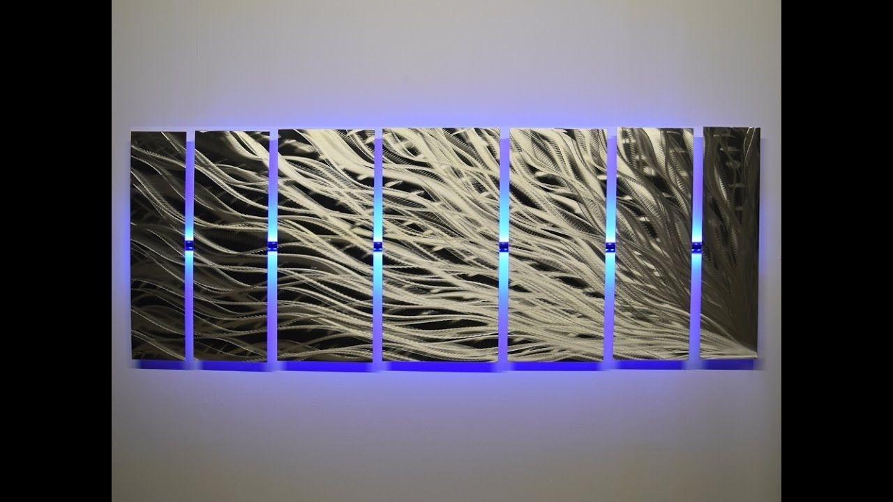 Latest Lighted Wall Art For Lighted Wall Art "silver Rush" Led Metal Wall Artdv8 Studio  (View 1 of 20)