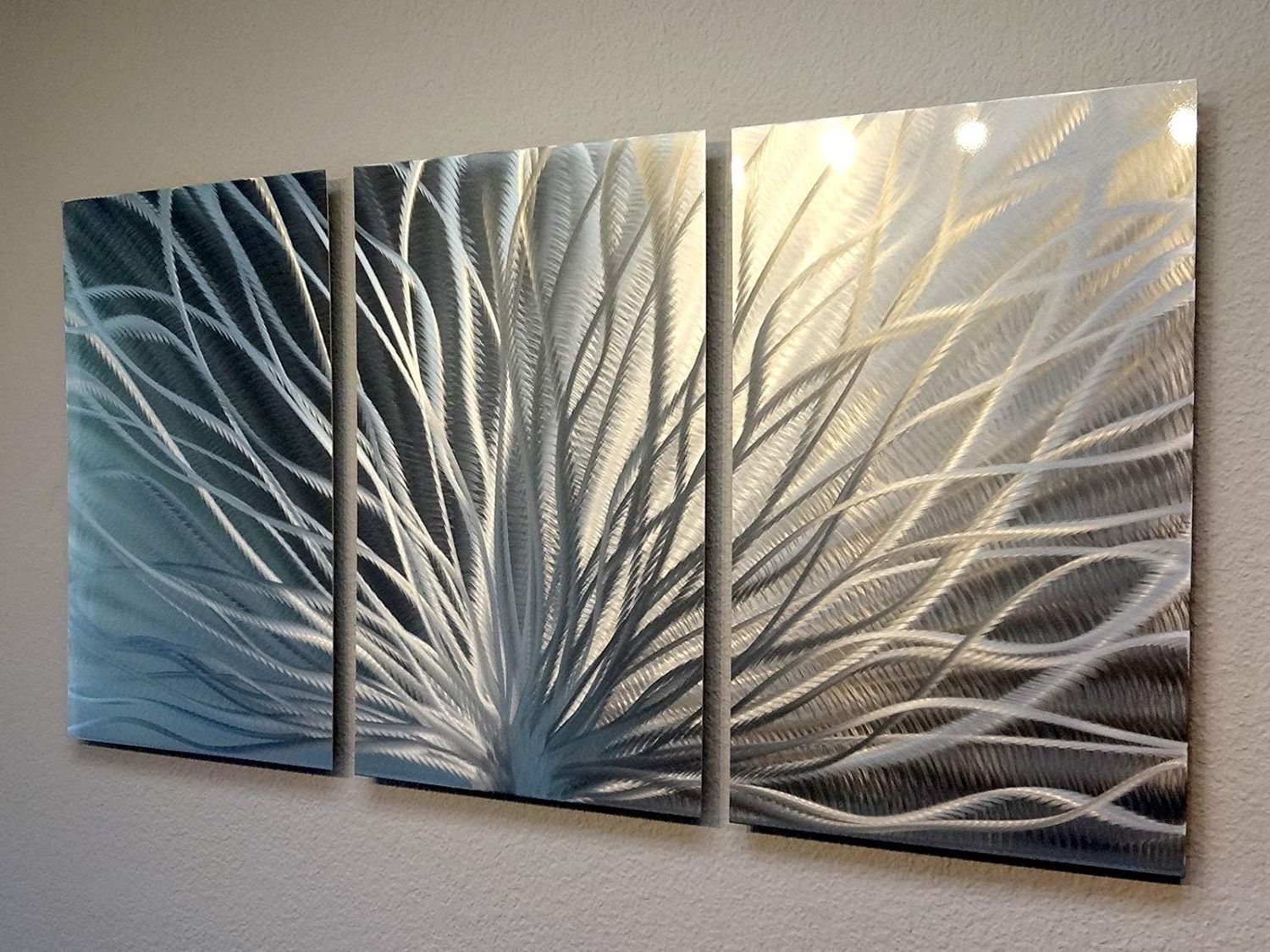 Latest Metal Wall Art Panels With Regard To Amazon: Miles Shay Metal Wall Art, Modern Home Decor, Abstract (Photo 5 of 20)
