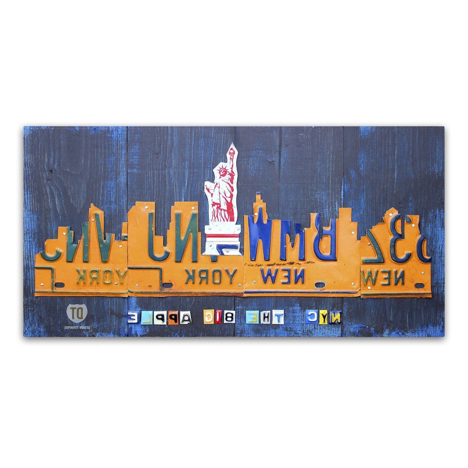 License Plate Map Wall Art Pertaining To Most Recent Us License Plate Map Canvas Valid Trademark Fine Art New York City (View 20 of 20)