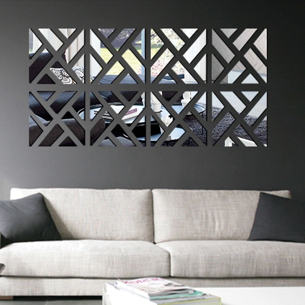 Mirror Wall Art Intended For Recent Modern Mirror Stick Diy Acrylic Removable Mirror Stick Wall Art (View 1 of 15)