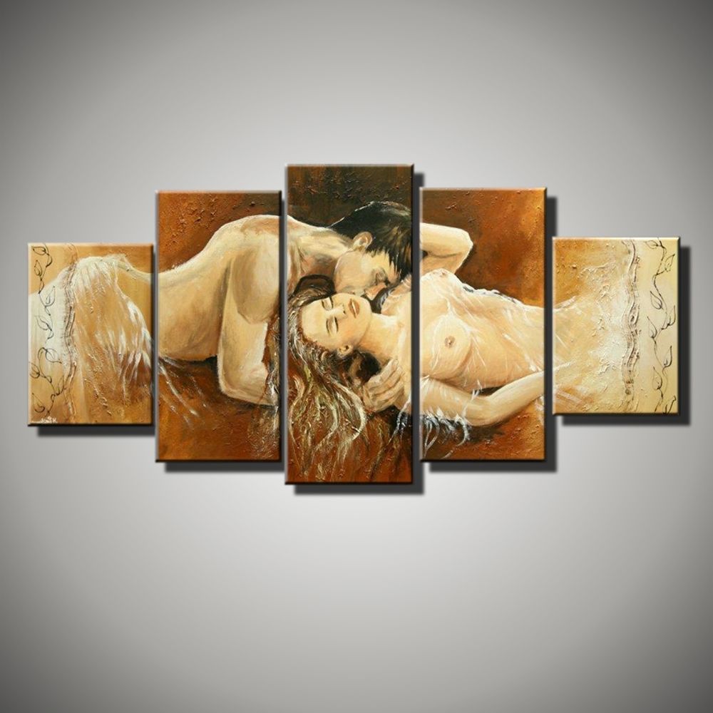Most Current 5 Piece Canvas Wall Art Modern Abstract Sexy Love Hand Painted With Regard To 5 Piece Canvas Wall Art (View 7 of 20)