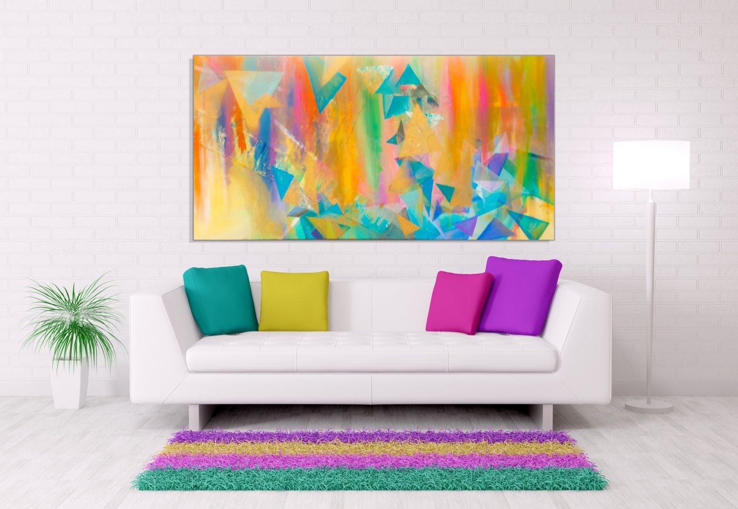 Most Current Modern Canvas Wall Art Bright : Andrews Living Arts – Modern Canvas Within Modern Large Canvas Wall Art (View 12 of 20)