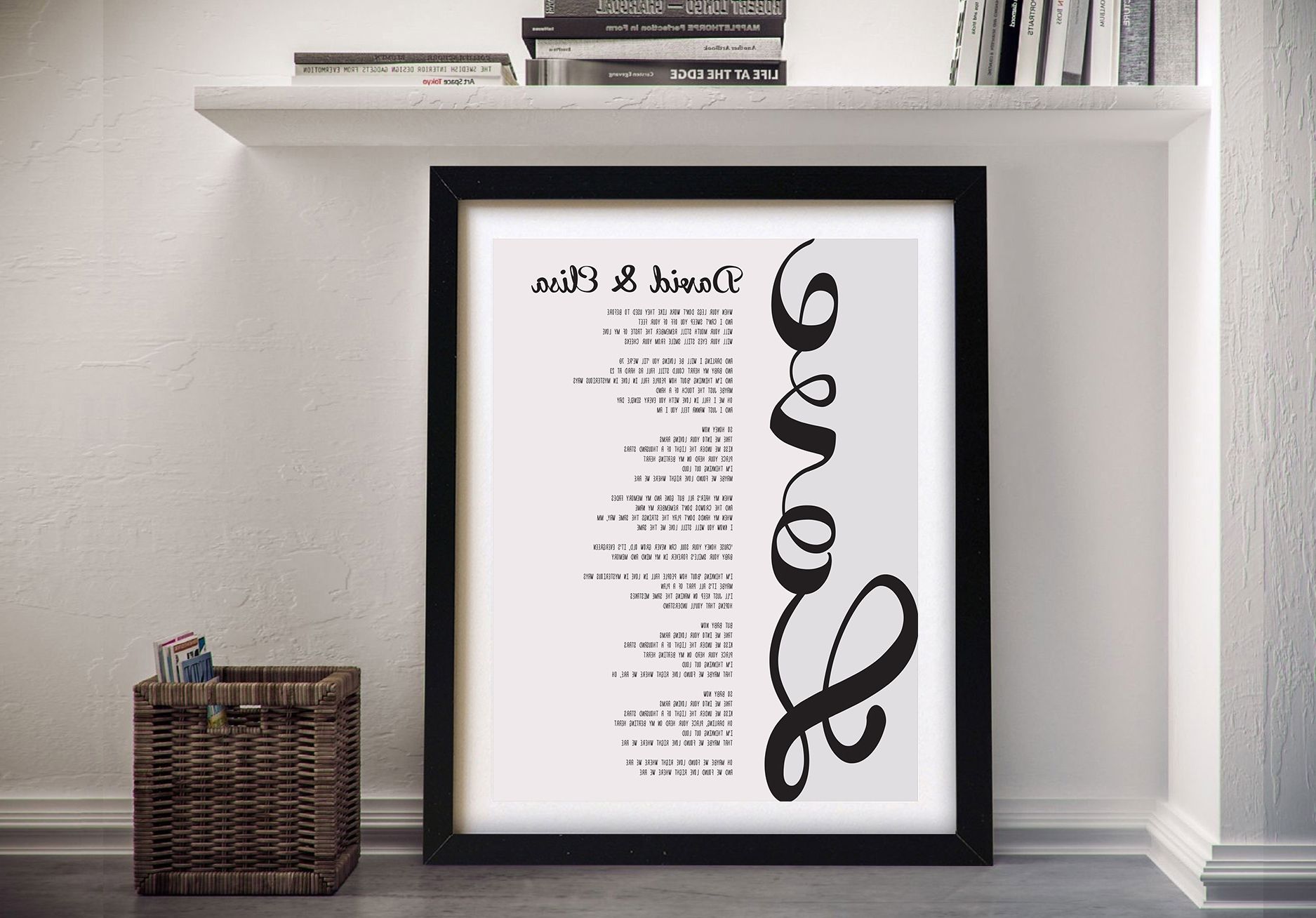 Most Up To Date Personalised Song Lyrics Framed Word Art Australia Regarding Song Lyric Wall Art (View 10 of 20)