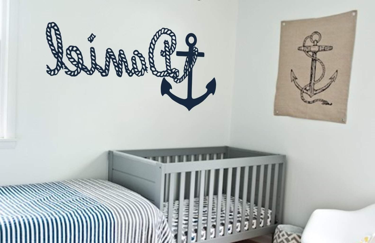 Name Wall Art Within Most Recent Get Personalized Wall Decal With Anchor Picture (View 14 of 20)