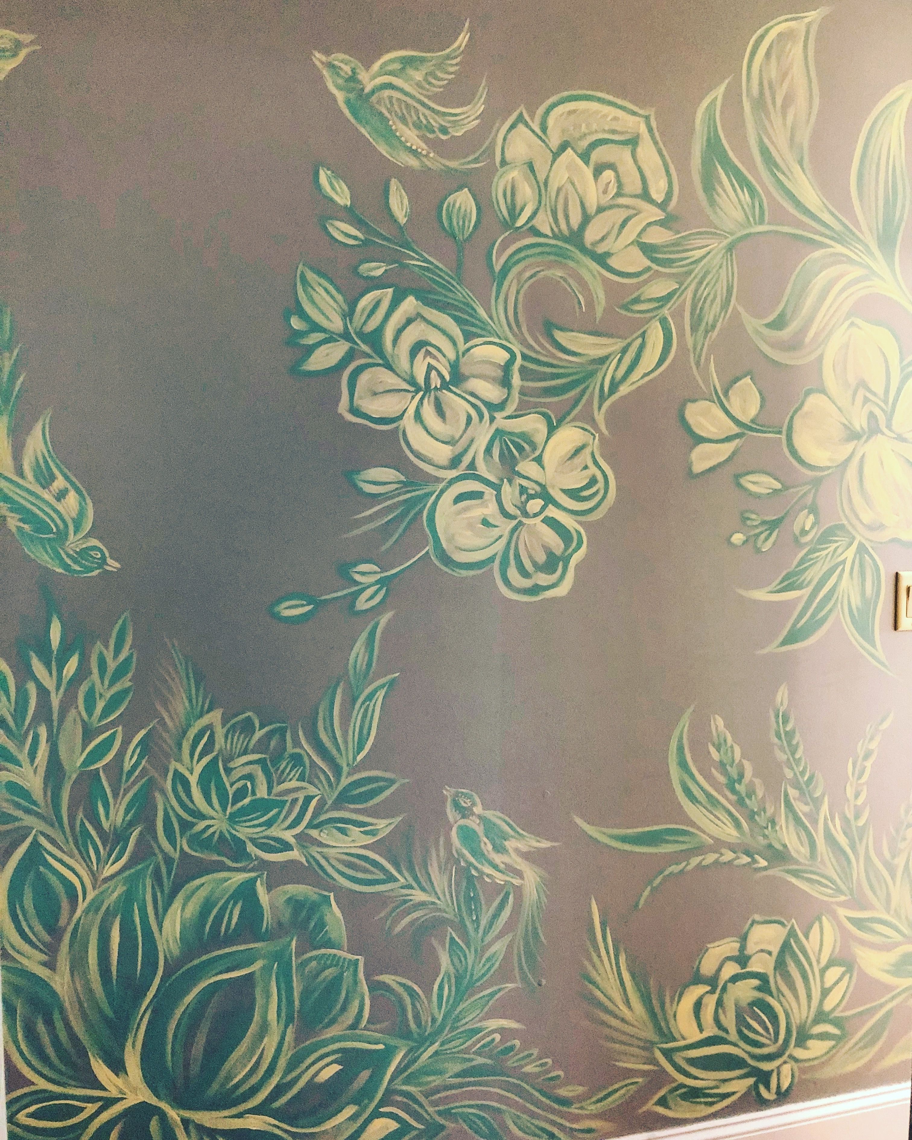 Newest Wallart #mural #floral #decor #interior #lotus #theeyeofhenna For Henna Wall Art (View 14 of 20)