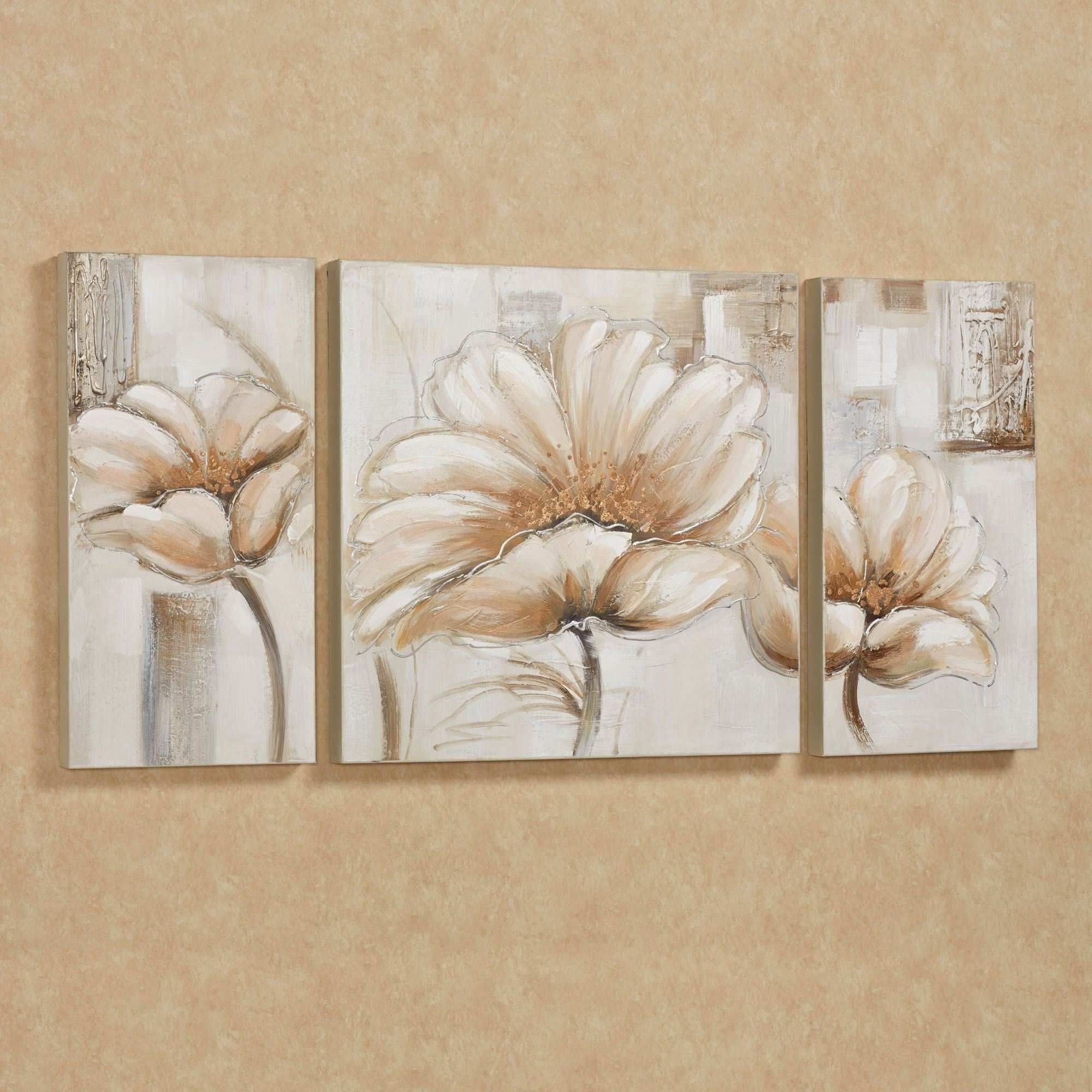 Popular Canvas Wall Art Ideas Awesome Blooming Splendor Floral Triptych Pertaining To Floral Canvas Wall Art (Photo 7 of 20)