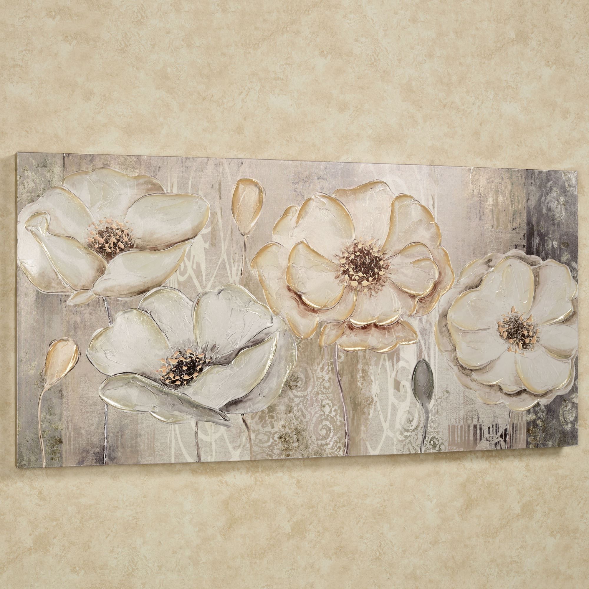 Popular Floral Elegance Canvas Wall Art For Floral Canvas Wall Art (Photo 11 of 20)