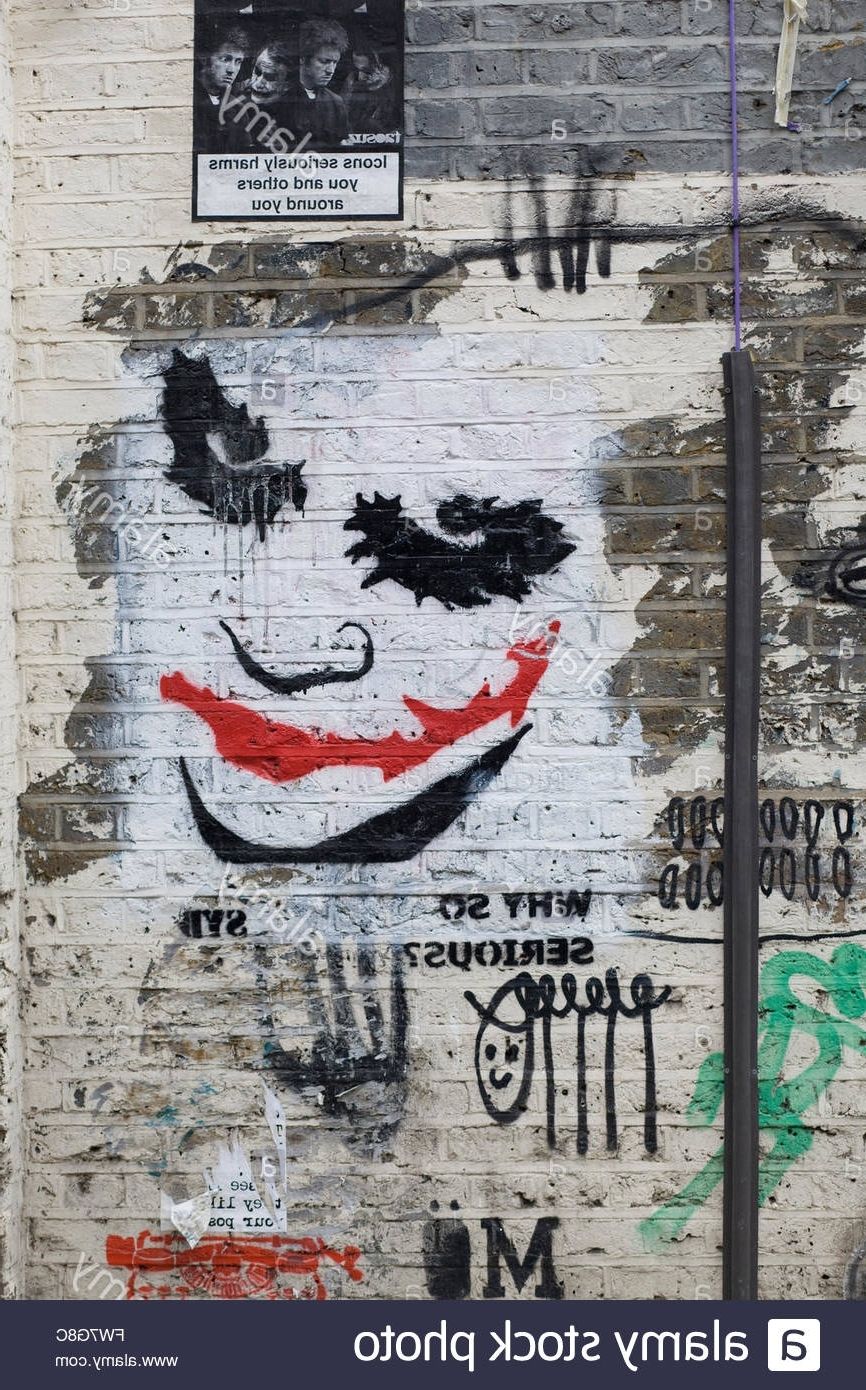 Preferred Approved Wall Art Graffiti, The Joker From Batman Stock Photo In Joker Wall Art (View 18 of 20)