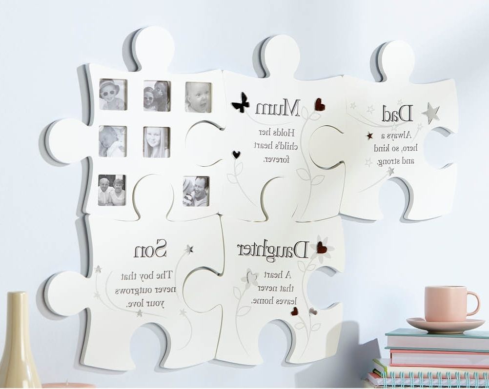 Preferred Family Wall Art Inside Family Jigsaw Wall Art Photo Picture Frame Dad Mum Son Daughter (View 12 of 15)
