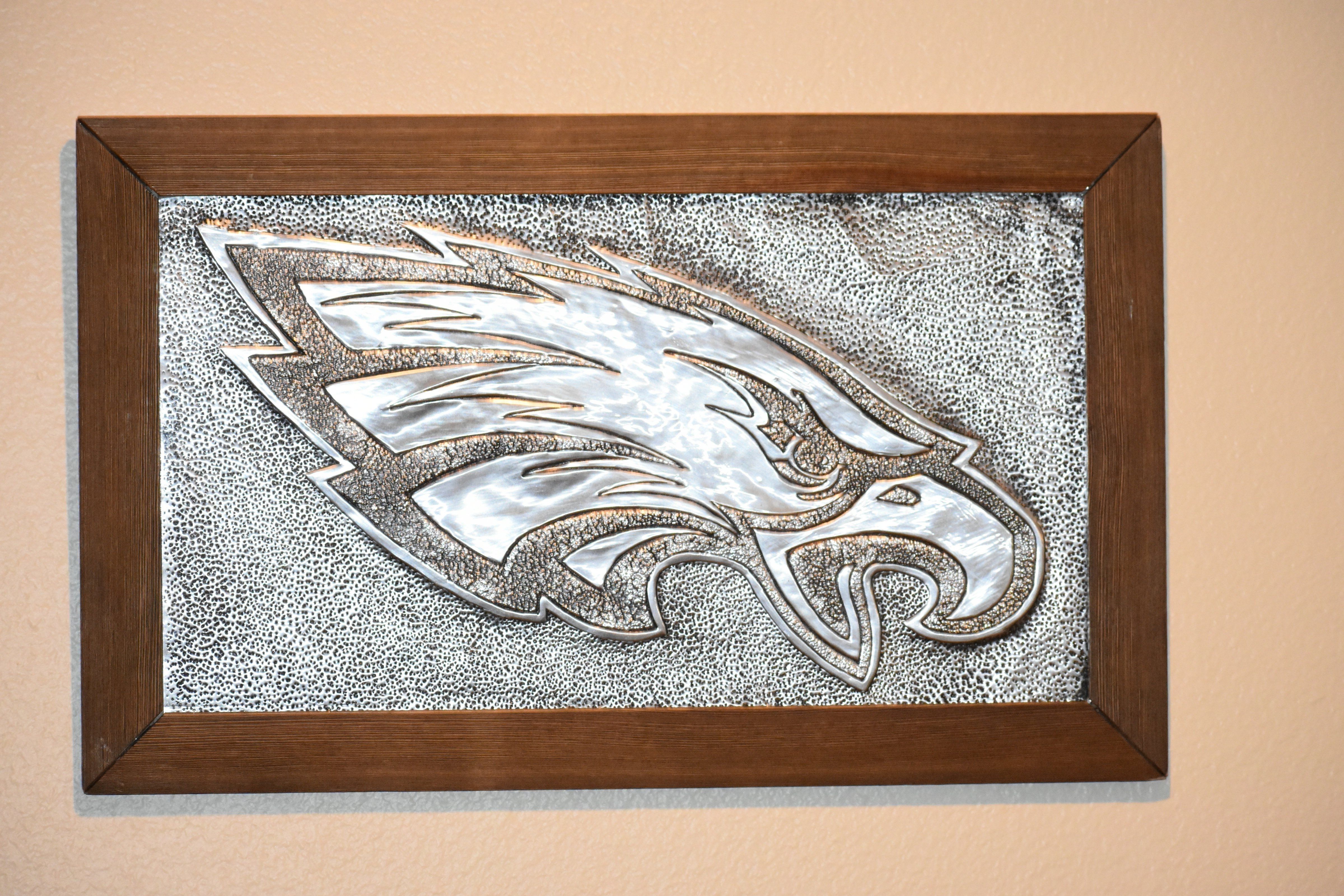 Preferred Handmade Philadelphia Eagles Logo, Nfl Wall Art Made Of Aluminum 22 In Nfl Wall Art (View 19 of 20)