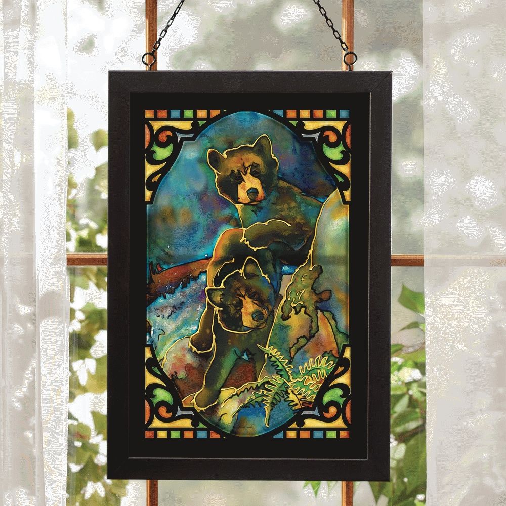 Stained Glass Wall Art For Most Popular Bear Cubs Stained Glass Wall Art (View 2 of 20)