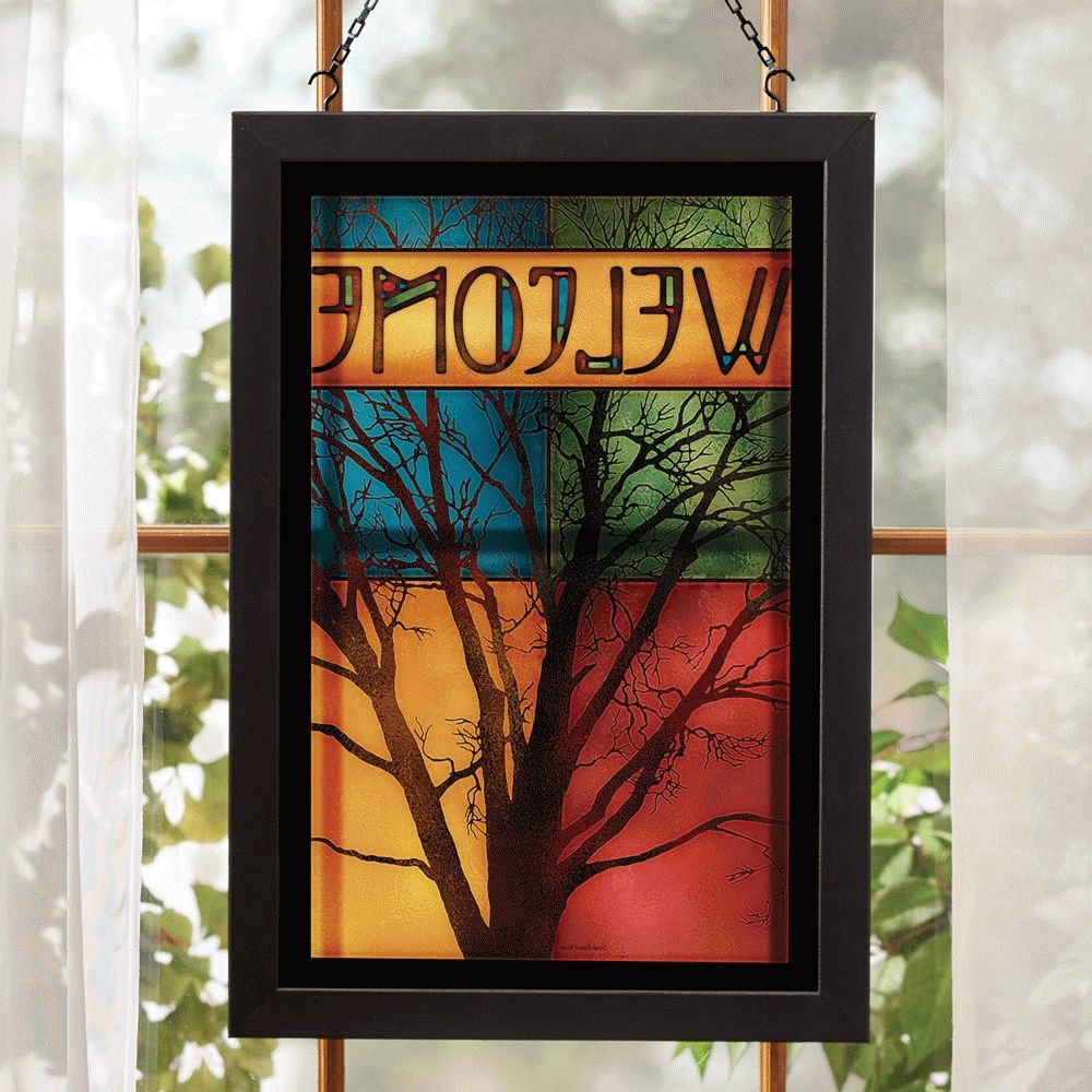 Stained Glass Wall Art Pertaining To Best And Newest Misty Morning Tree Stained Glass Wall Art (View 20 of 20)