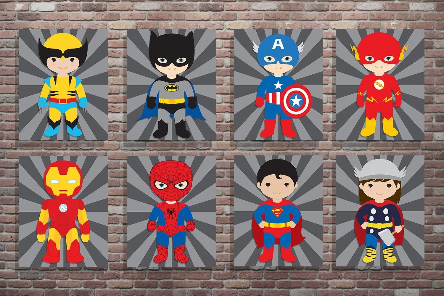 Superhero Decor Superhero Wall Art Superhero Art Digital – Super Tech Within Widely Used Superhero Wall Art (View 9 of 20)