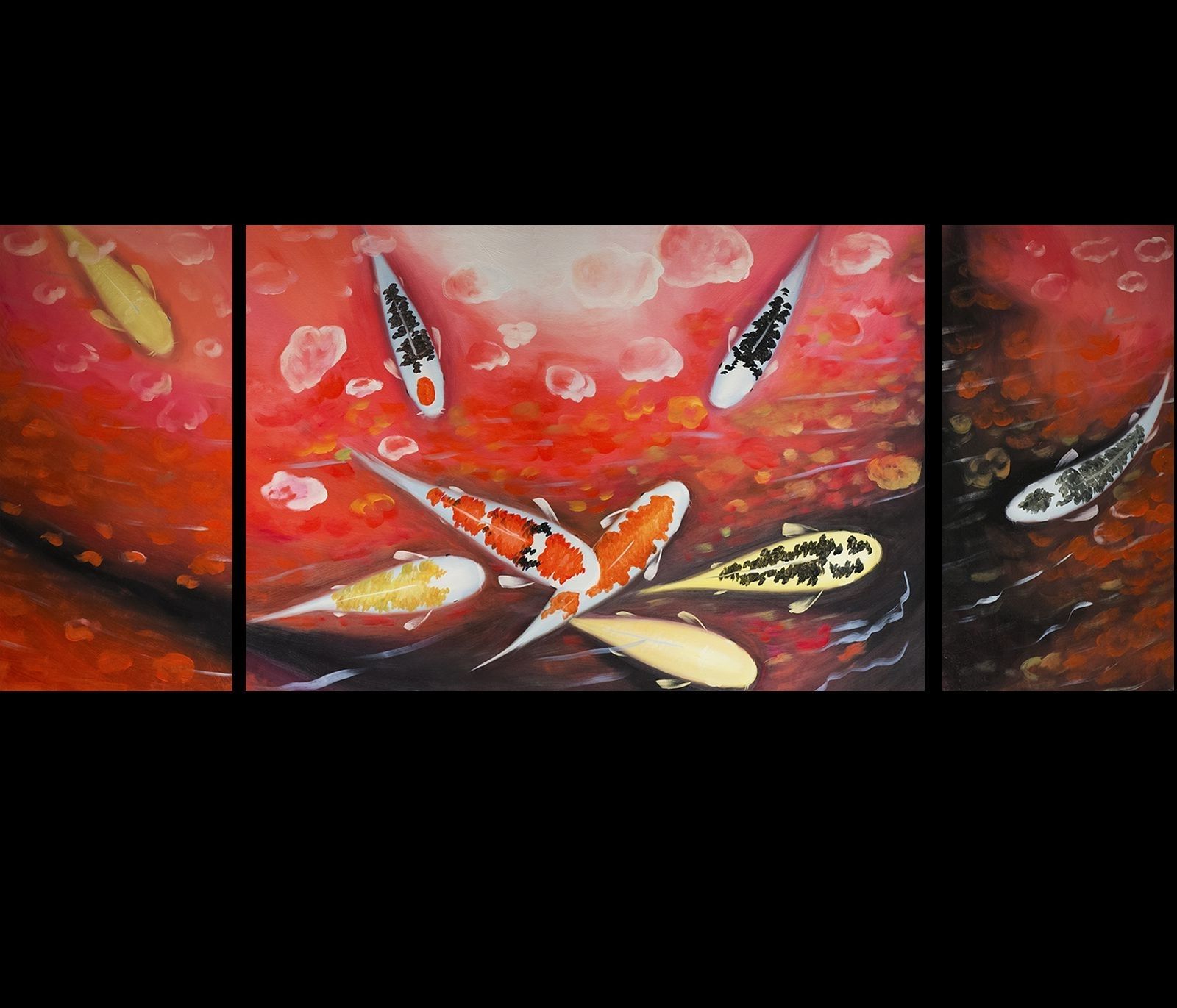 Trendy Fish Painting Wall Art Within Shocking Koi Fish Painting Framed Art Modern Wall Canvas Prints Of (View 10 of 20)