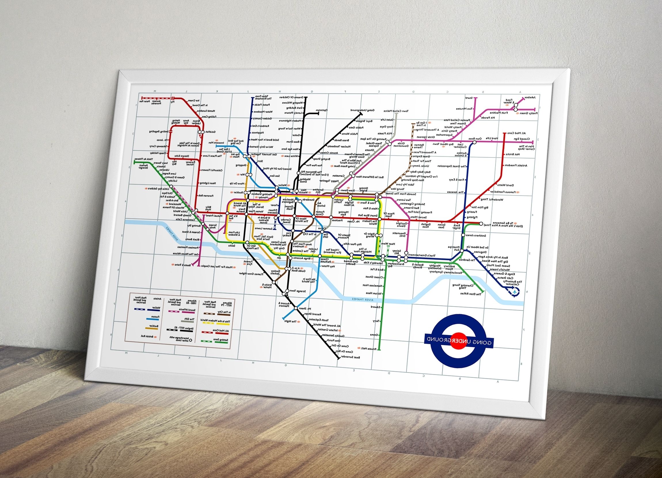 Tube Map Wall Art Regarding Well Known The Jam London Tube Map (View 7 of 20)