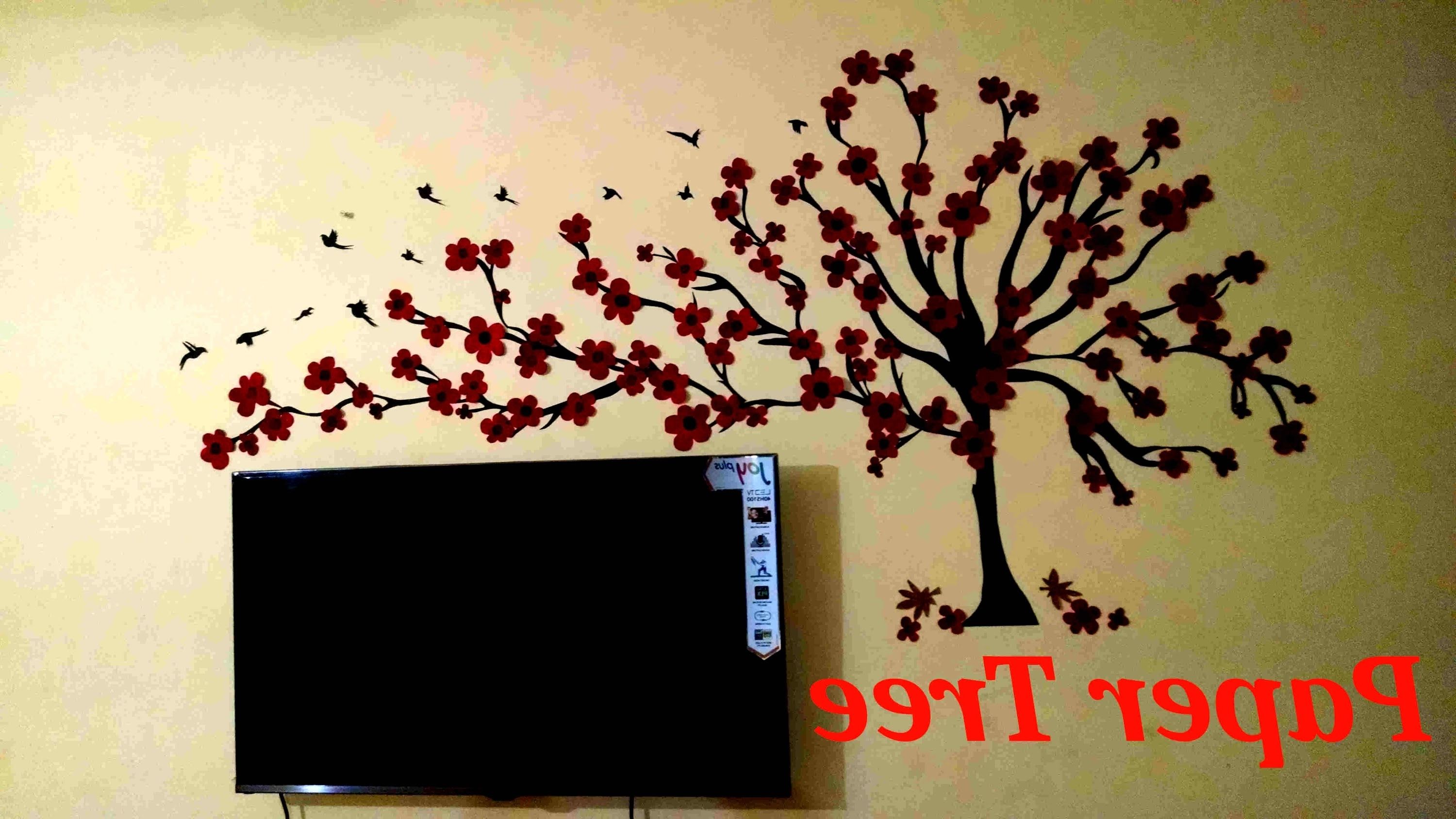 Wall Tree(paper Wall Art) – Youtube In Favorite Wall Tree Art (View 6 of 20)