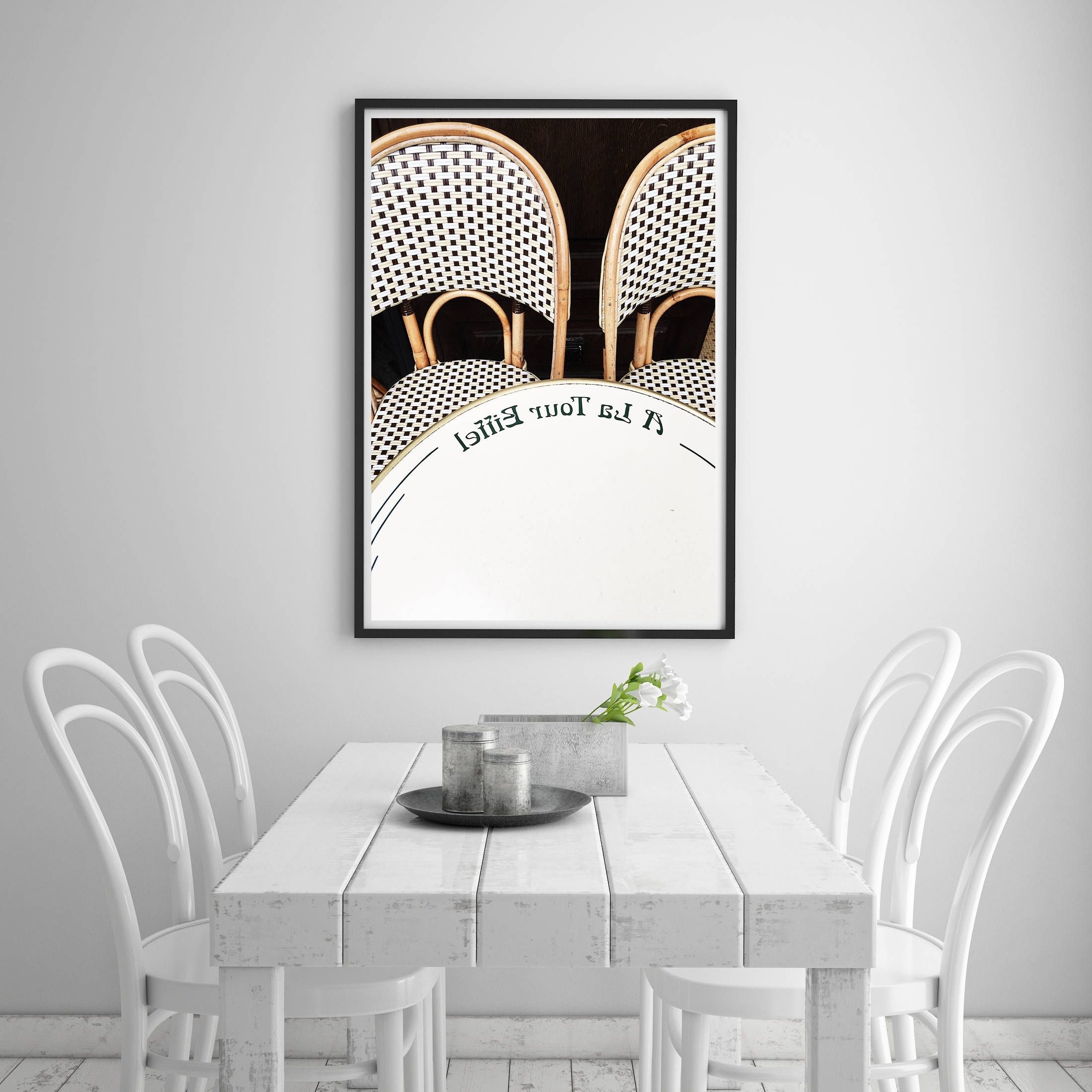 Well Liked Paris Wall Art For Paris Cafe Chairs, Eiffel Tower Cafe, Paris Apartment Decor, Neutral (Photo 10 of 15)