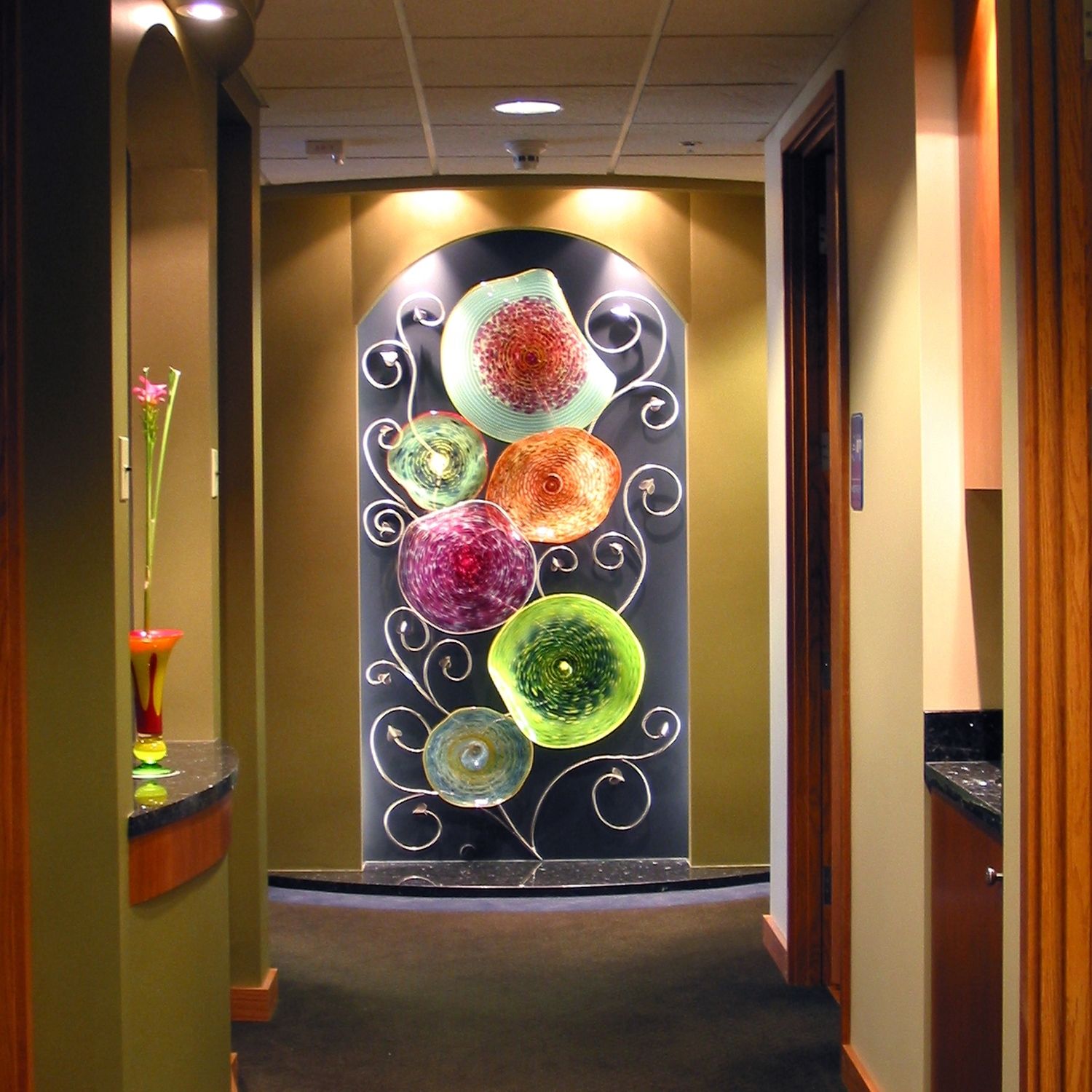 Widely Used Blown Glass Wall Art Pertaining To Hand Blown Glass Wall Art Sculpture (View 1 of 20)