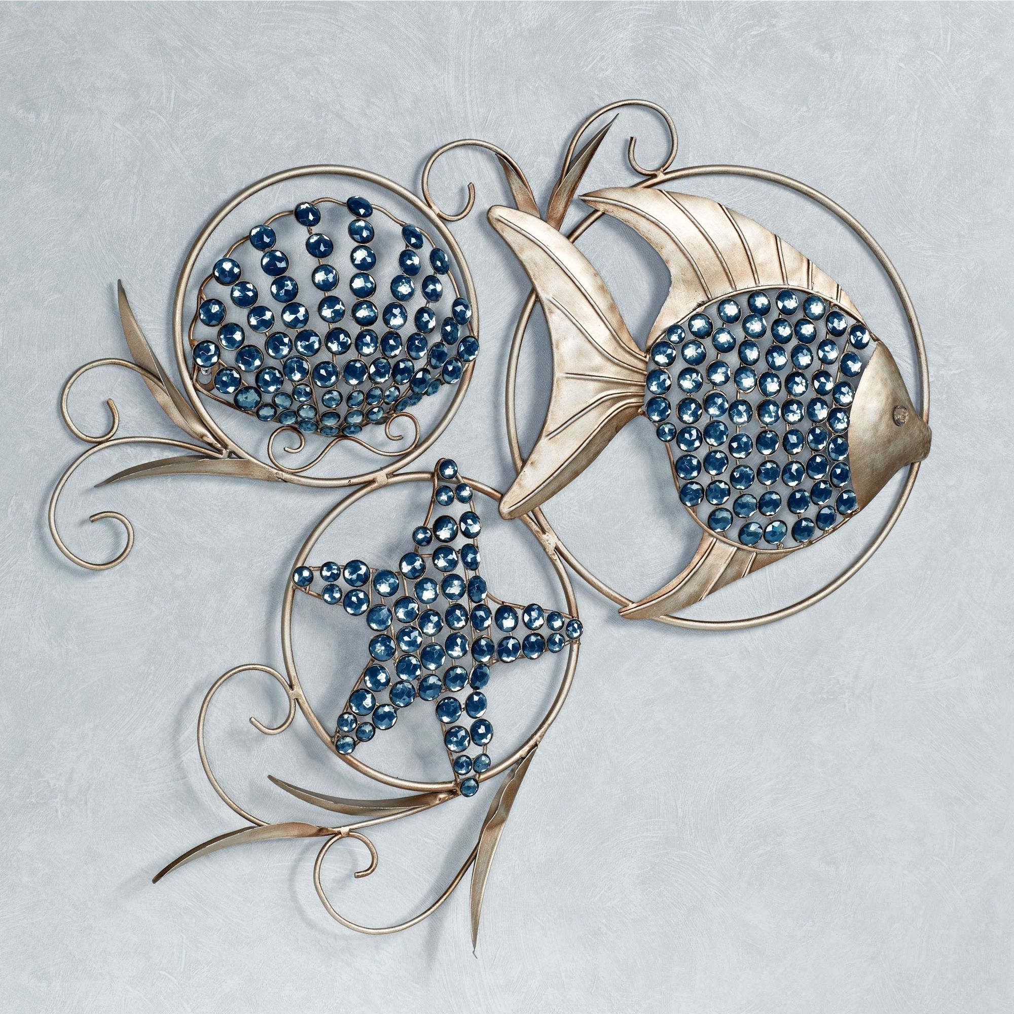 Widely Used Ocean Wall Art Within Ocean Gems Fish And Seashell Metal Wall Art (View 11 of 20)