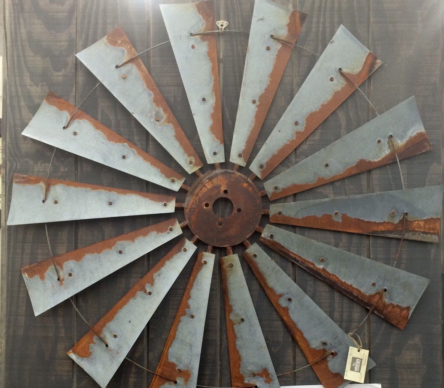 Windmill Wall Art Throughout Best And Newest Farmhouse Windmill Metal Wall Decor 47 Inch Large  Wall Art Rustic (View 2 of 20)