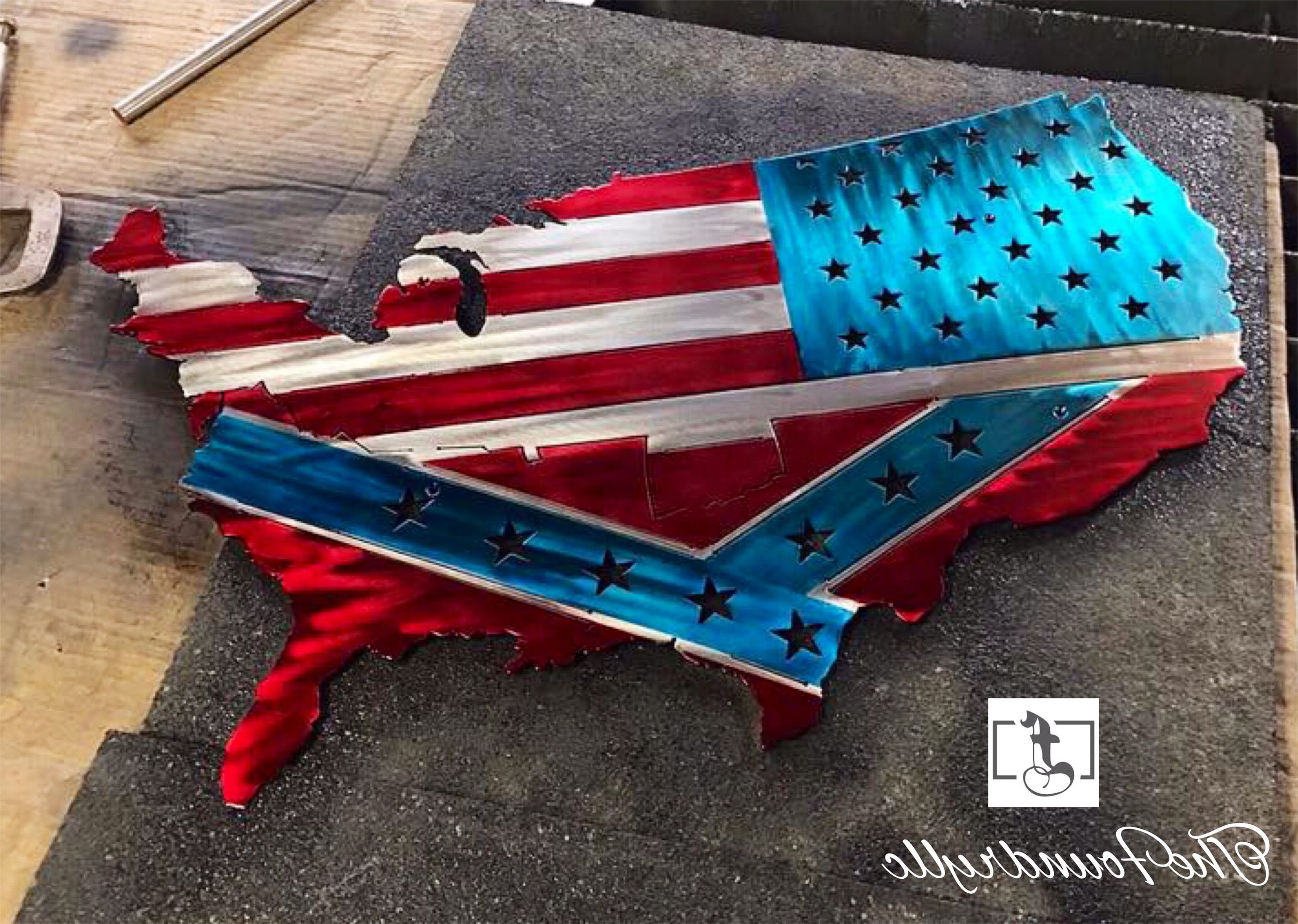 American Flag 3d Wall Decor For Famous Custom Metal Sign – American Flag, Confederate Flag, Wall Decor (View 4 of 20)