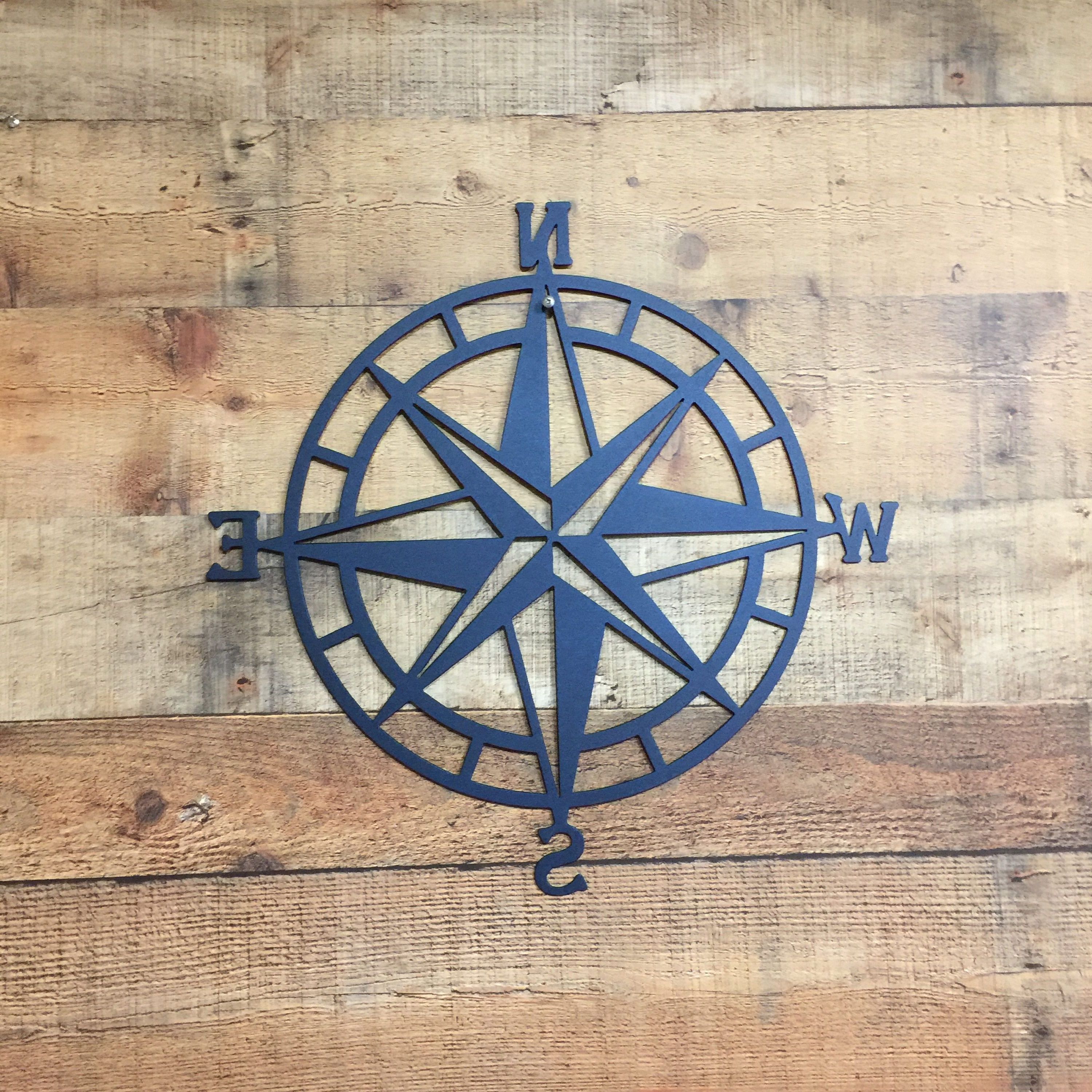 Best And Newest Outdoor Metal Wall Compass Inside Compass Rose Metal Wall Art Nautical Compass Nautical Wall (View 7 of 20)