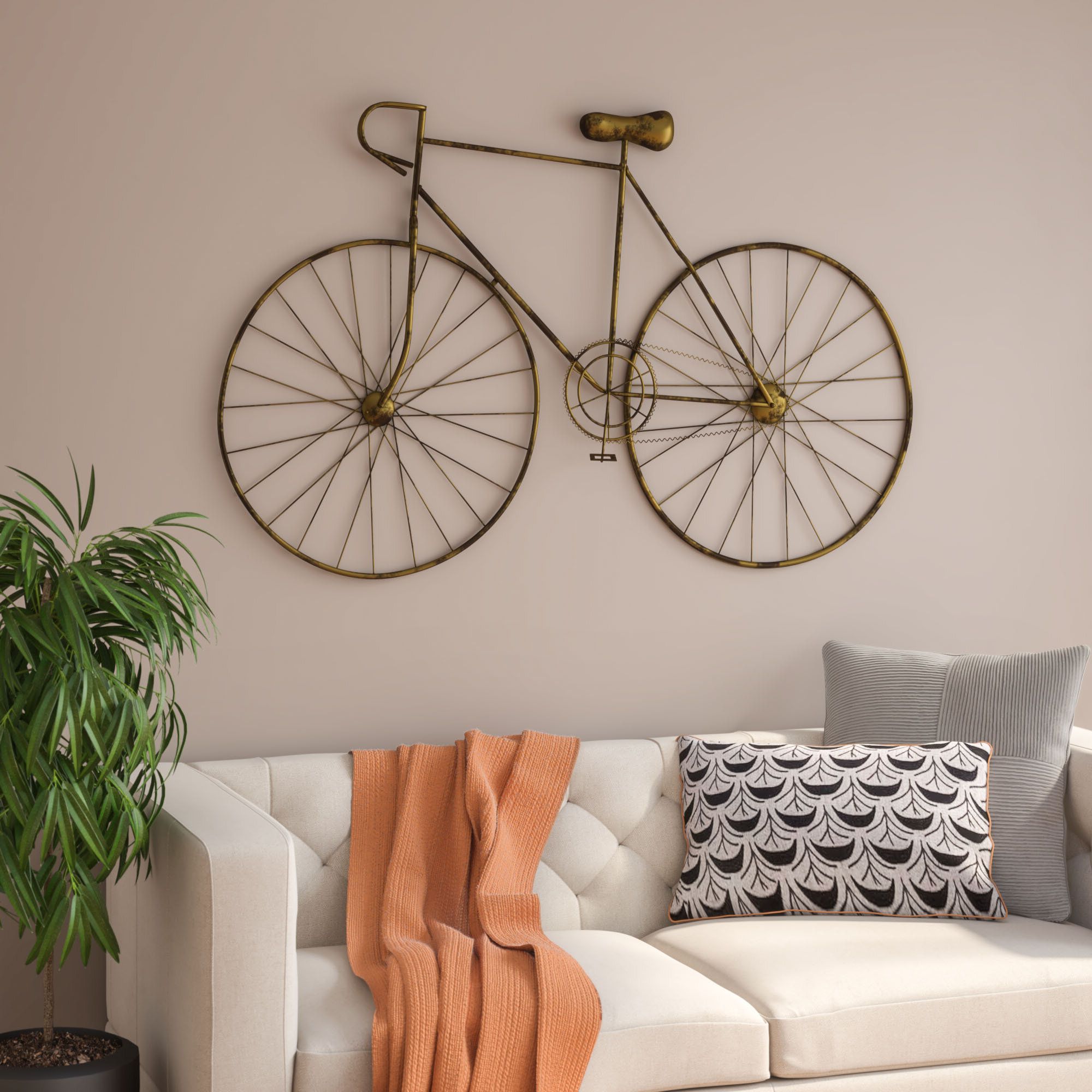 Bike Wall Decor Regarding Newest Brayden Studio Bronze Bicycle Wall Décor & Reviews (View 10 of 20)