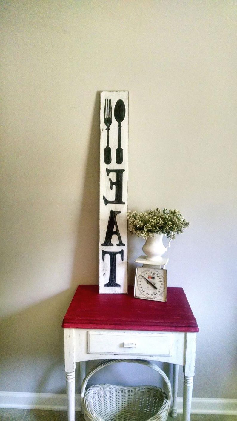 Etsy In Eat Rustic Farmhouse Wood Wall Decor (View 5 of 20)
