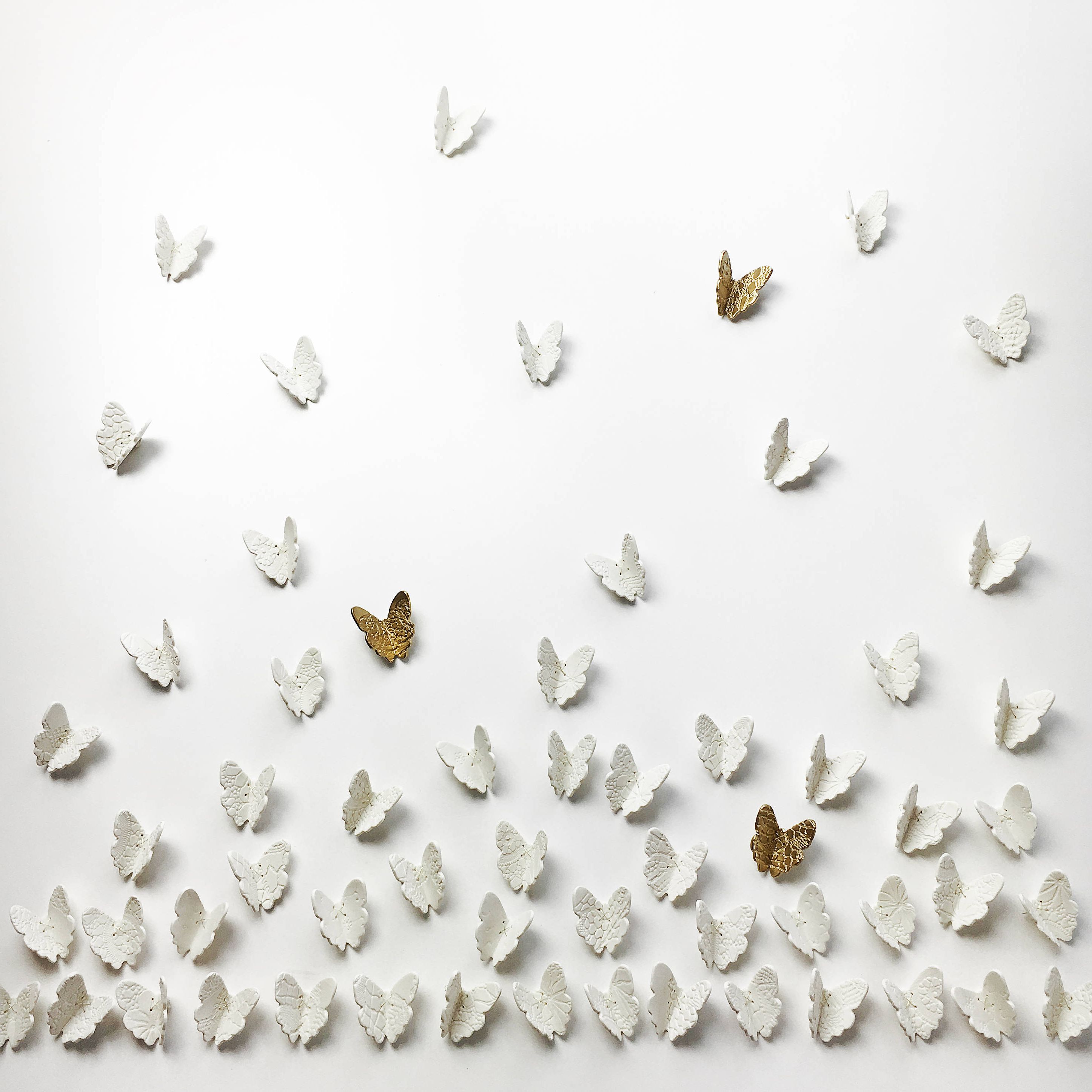 Extra Large Wall Art Set 3d Butterfly Wall Art 60 White (View 12 of 20)