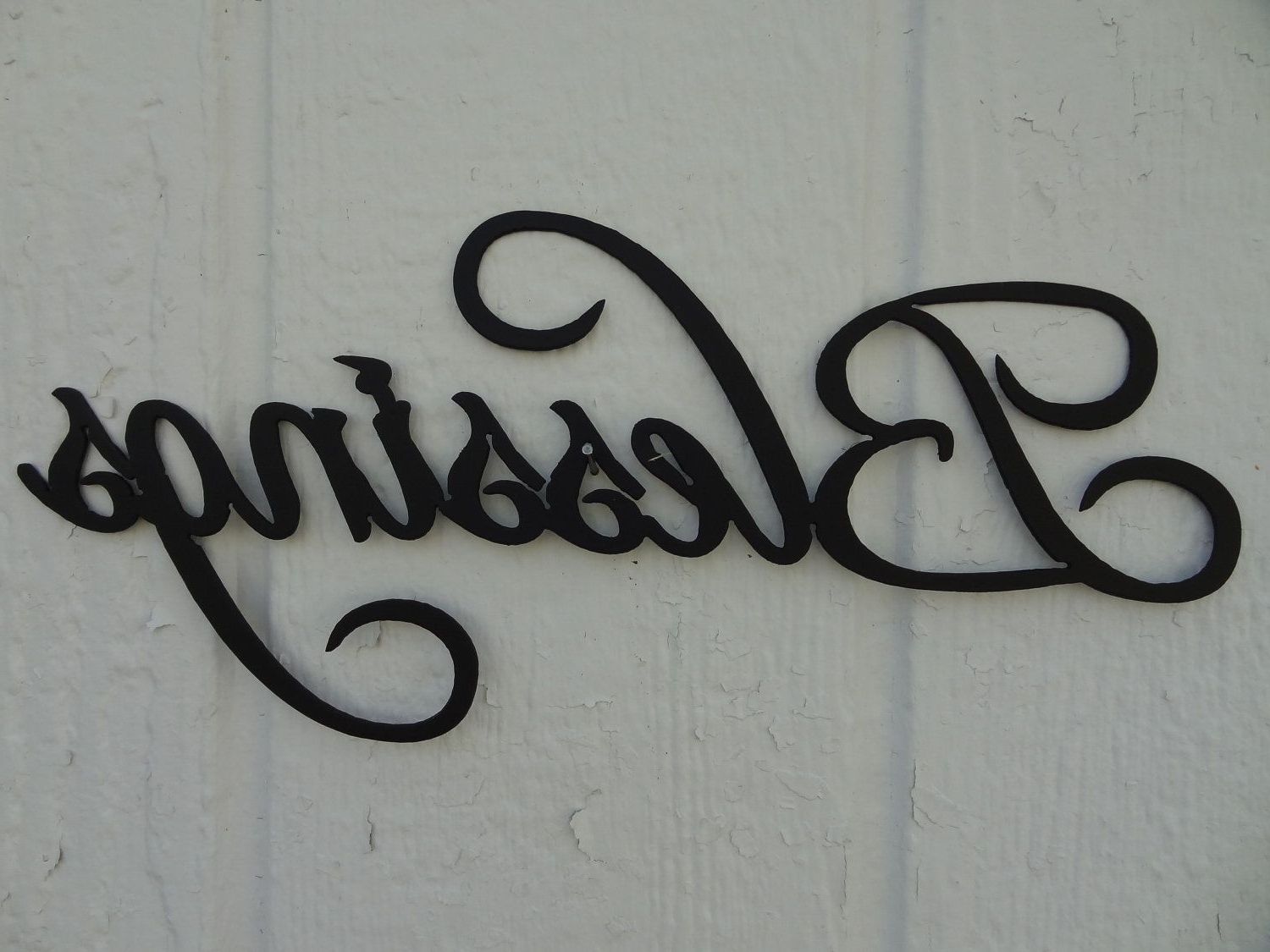 Famous Handmade Blessings Word Metal Wall Art Blacksay It All On The For Blessed Steel Wall Decor (View 12 of 20)