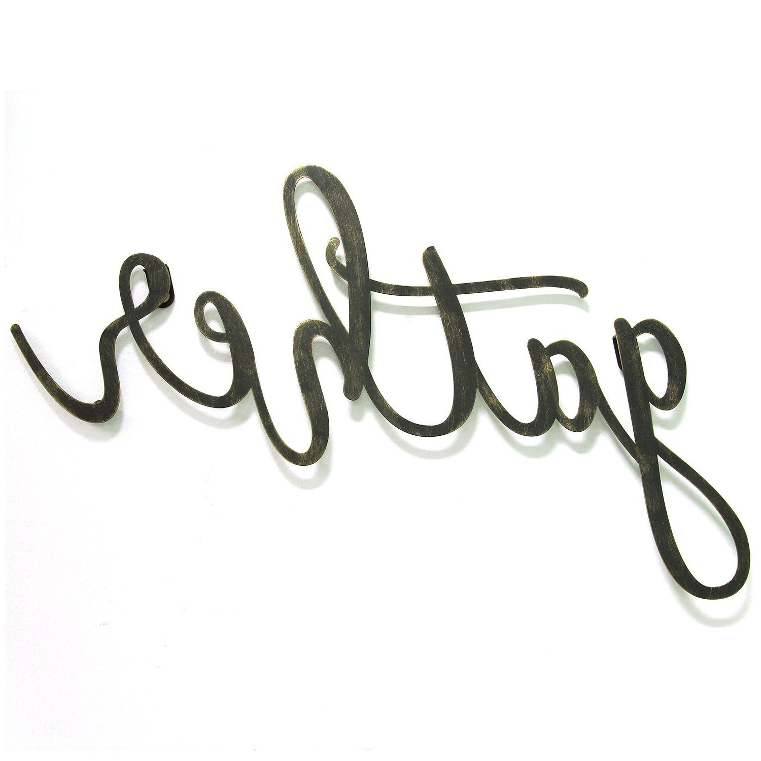 Most Current Choose Happiness 3d Cursive Metal Wall Decor With Regard To Gather Script Wall Décor & Reviews (View 9 of 20)