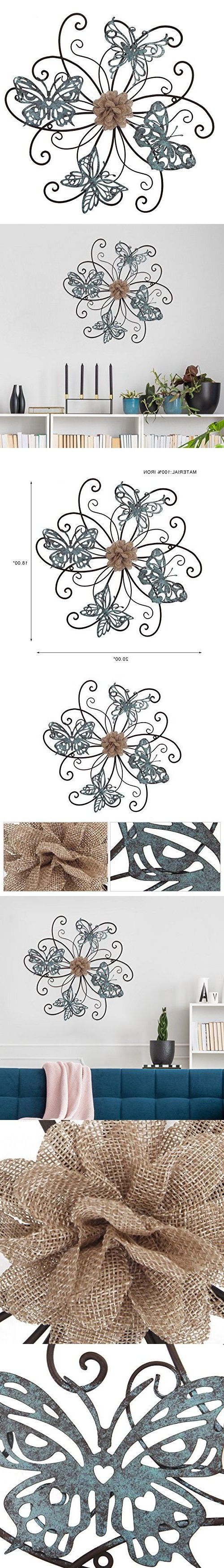 Most Recently Released Home's Art Flower And Butterfly Urban Design Metal Wall Decor For For Flower And Butterfly Urban Design Metal Wall Decor (View 14 of 20)