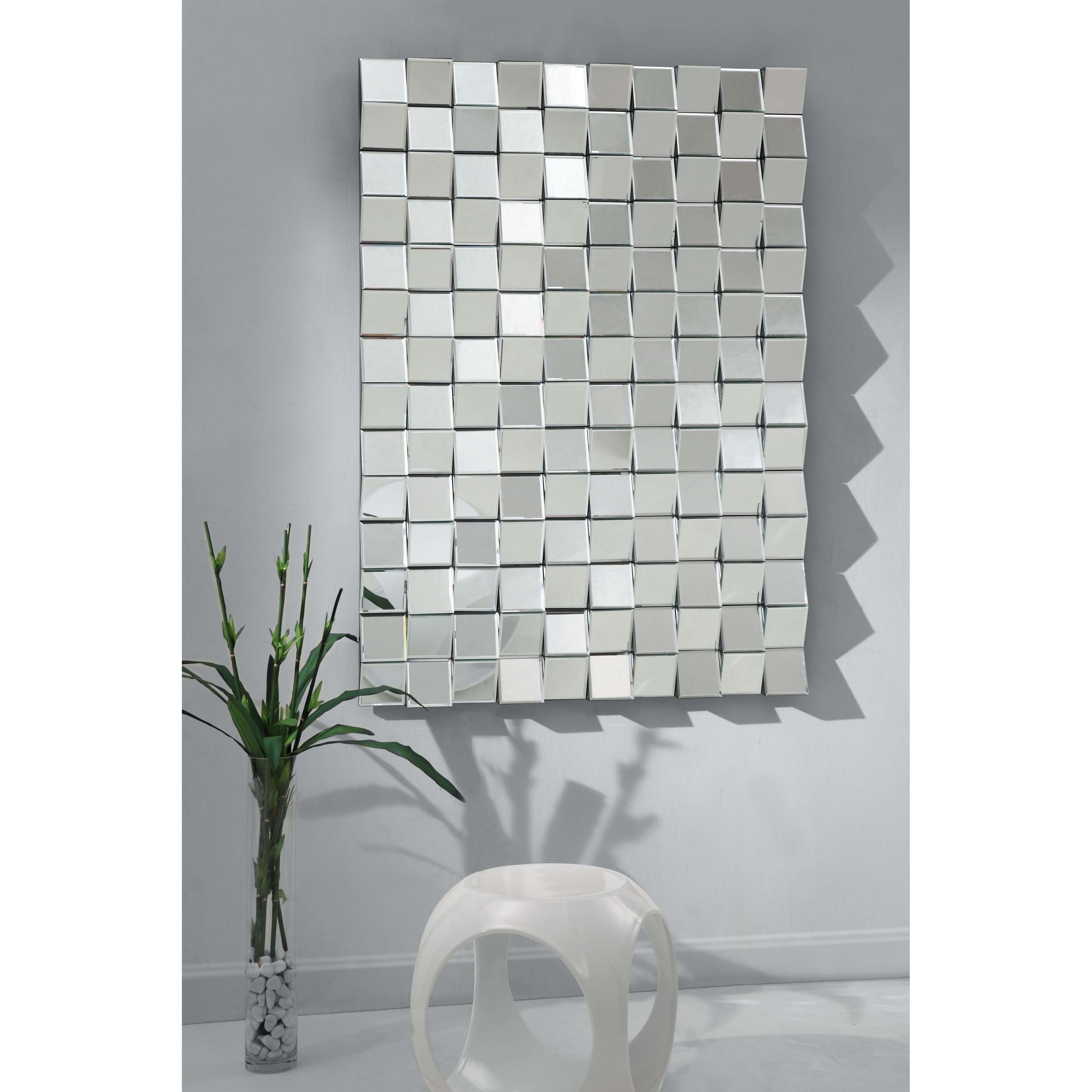 Pennsburg Rectangle Wall Mirror Regarding Most Recent Featuring A Stunning Checkerboard Motif, This Remarkable Wall Mirror (View 11 of 20)