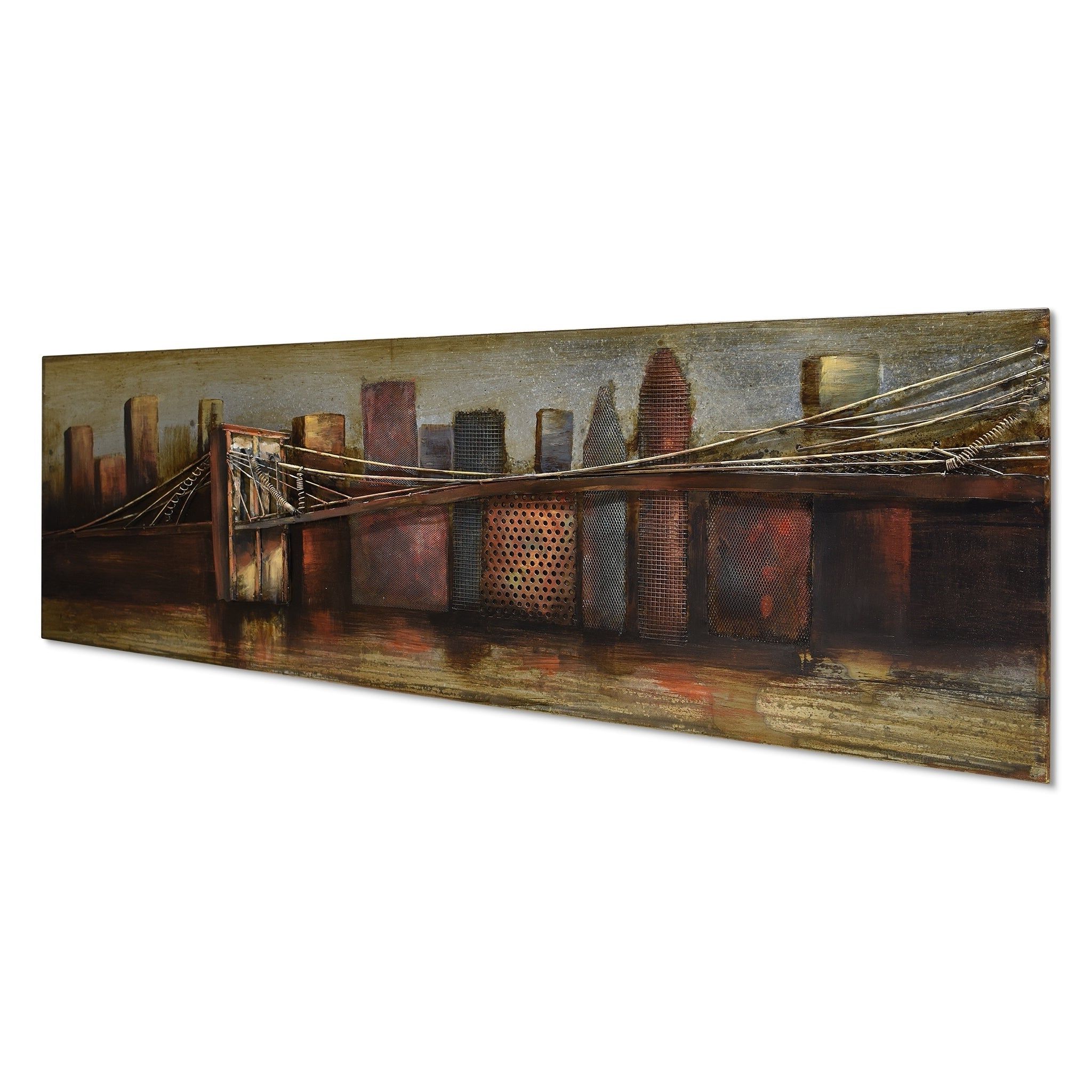Preferred "bridge To The City" Mixed Media Iron Hand Painted Dimensional Wall Decor Intended For Shop "bridge To The City 1" Mixed Media Iron Hand Painted (View 1 of 20)