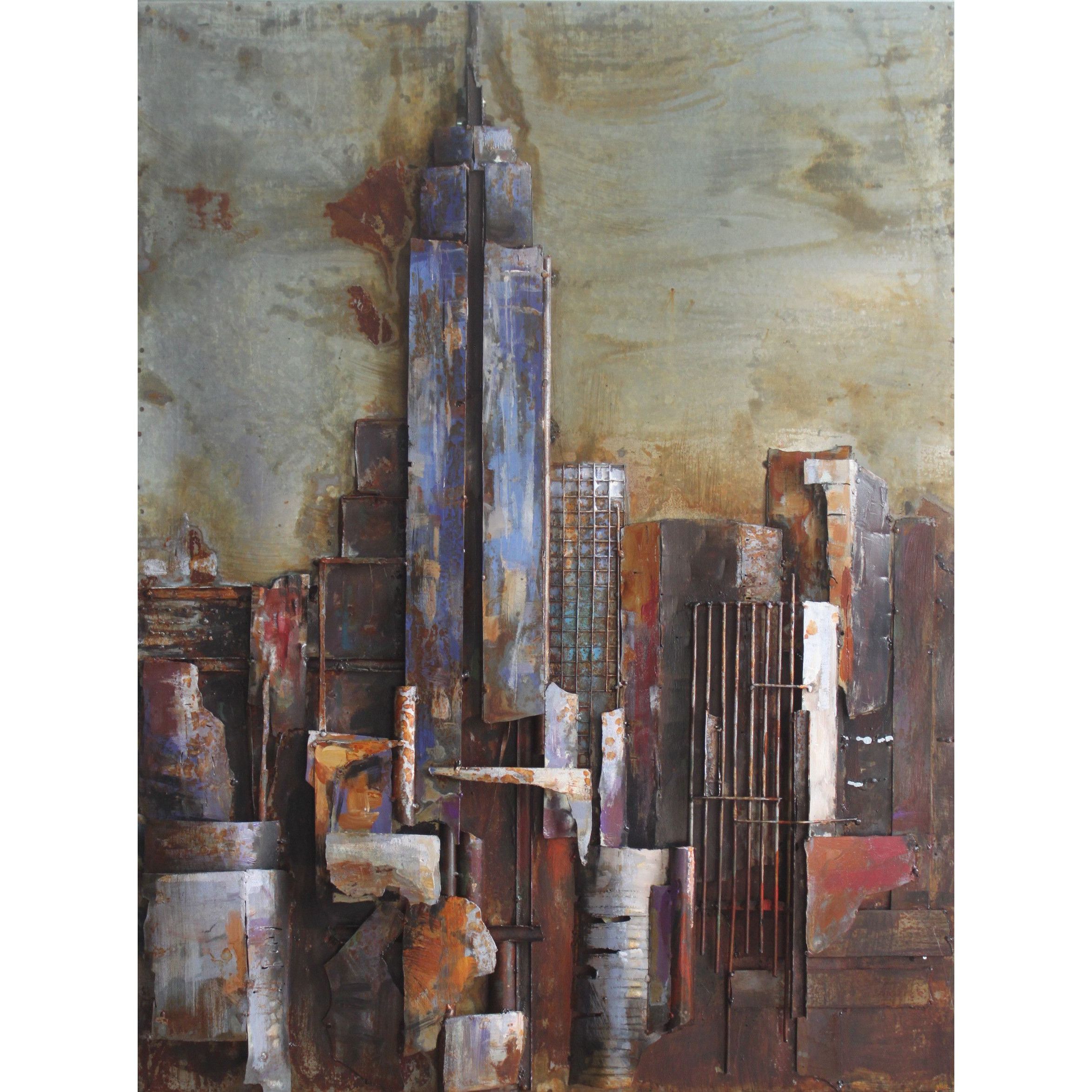 The Empire State Building" Mixed Media Iron Hand Painted Dimensional Intended For 2019 Mixed Media Iron Hand Painted Dimensional Wall Decor (View 18 of 20)