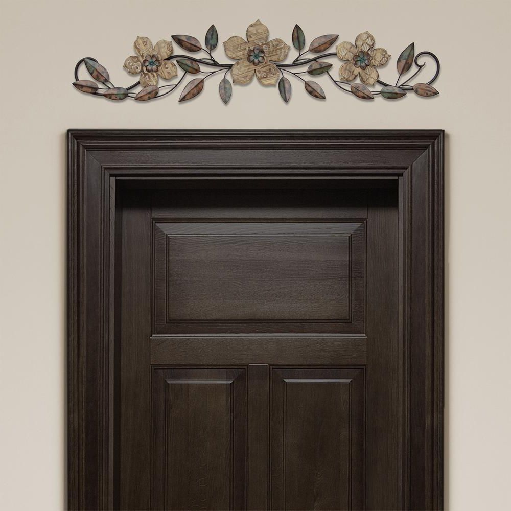 Well Known Floral Patterned Over The Door Wall Decor Inside Stratton Home Decor Floral Patterned Wood Over The Door Wall Decor (View 1 of 20)