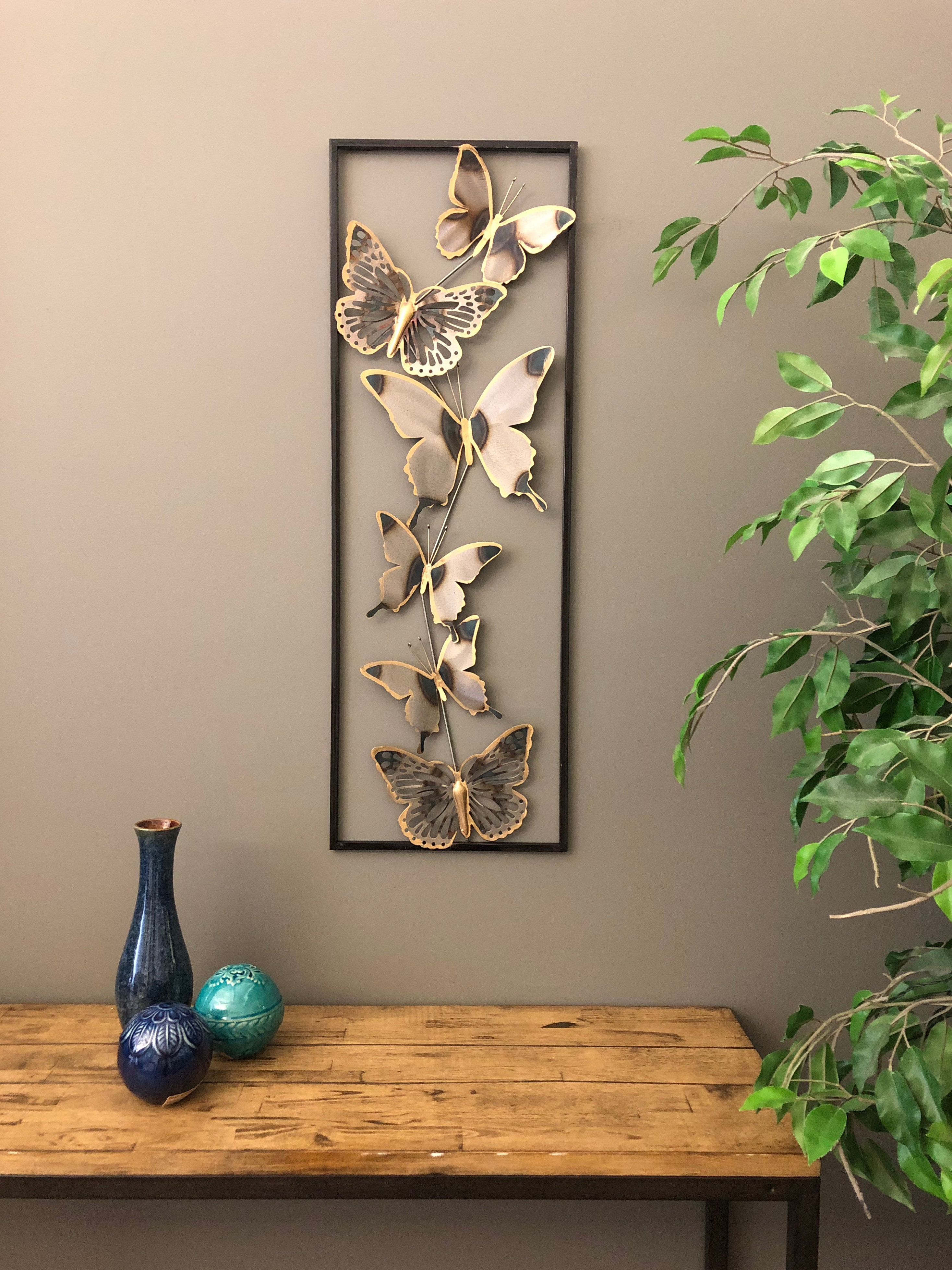Winston Porter Metal 3 Dimensional Butterflies Wall Décor & Reviews Throughout Best And Newest Metal Wall Decor By Winston Porter (View 5 of 20)