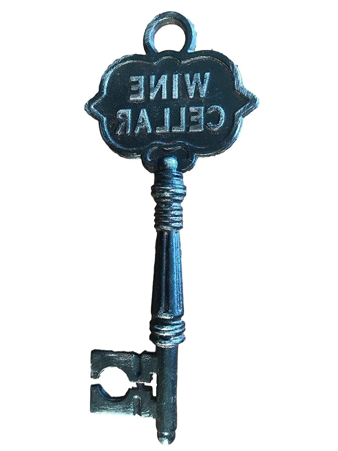 2020 Amazon: 12" Large Black Distressed Cast Iron Antique Style Wine Inside Black Metal Key Wall Decor (View 20 of 20)