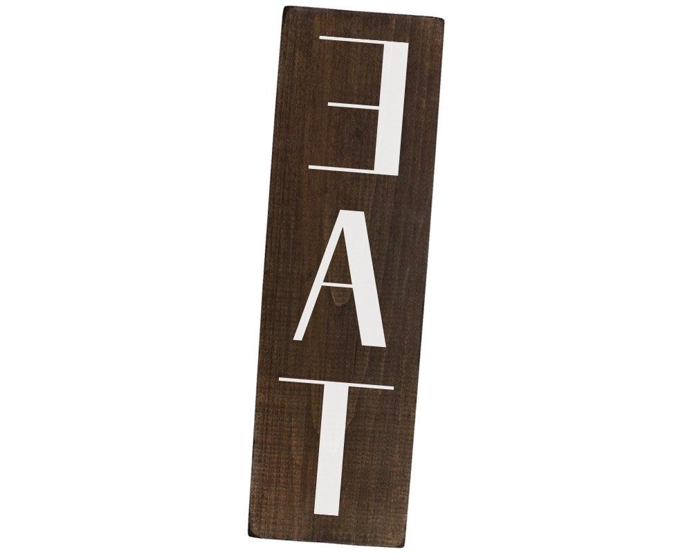 Amazon: Elegant Signs Kitchen Eat Sign Farmhouse Decor: Home Throughout Famous Grey "eat" Sign With Rebar Decor (View 6 of 20)