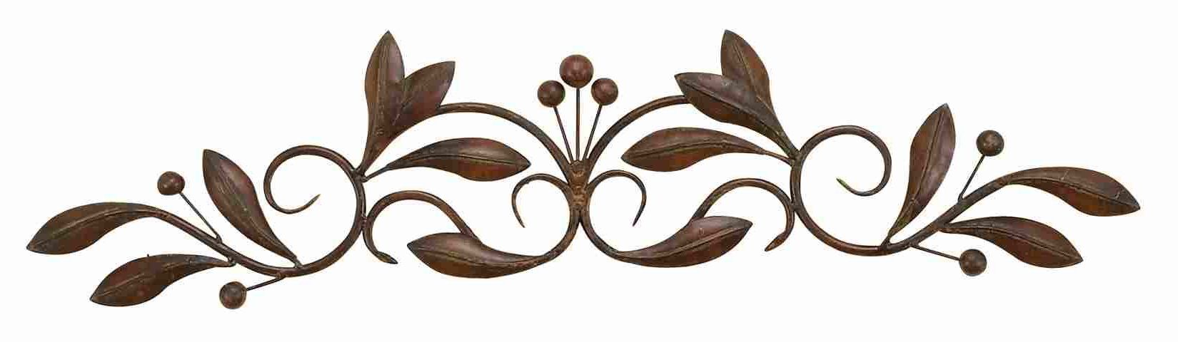 Brushed 3d Relief Metal Wall Art Inside Scroll Leaf Wall Decor (View 18 of 20)