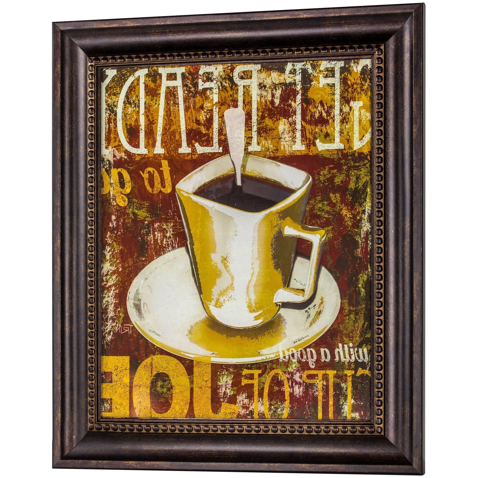 Cup Of Joe Wall Decor With Regard To 2020 Shop American Art Decor Get Ready With A Good Cup Of Joe Framed (View 7 of 20)