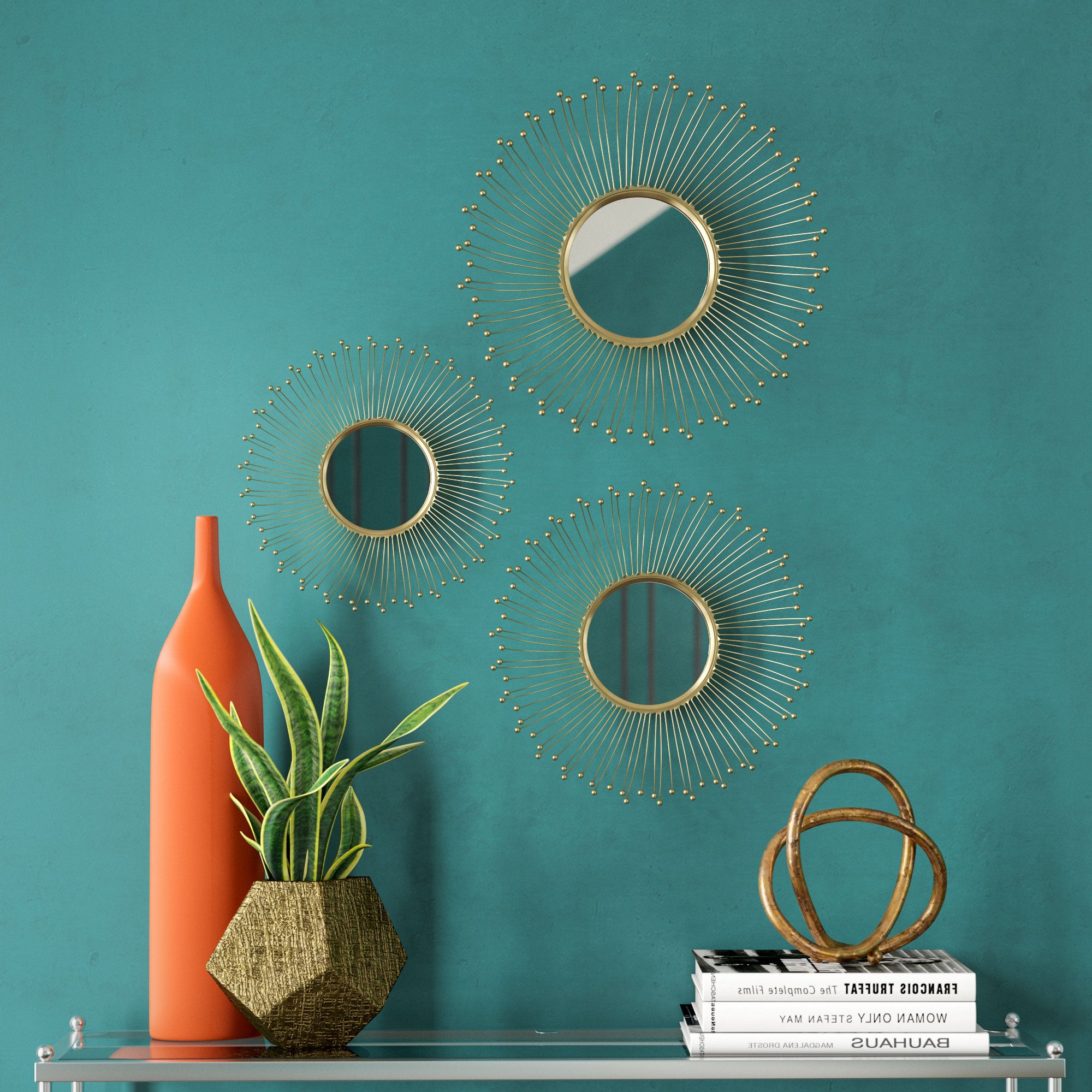 Favorite Rings Wall Decor By Wrought Studio Within Wrought Studio Mcphee 3 Piece Wall Mirror Set & Reviews (View 9 of 20)
