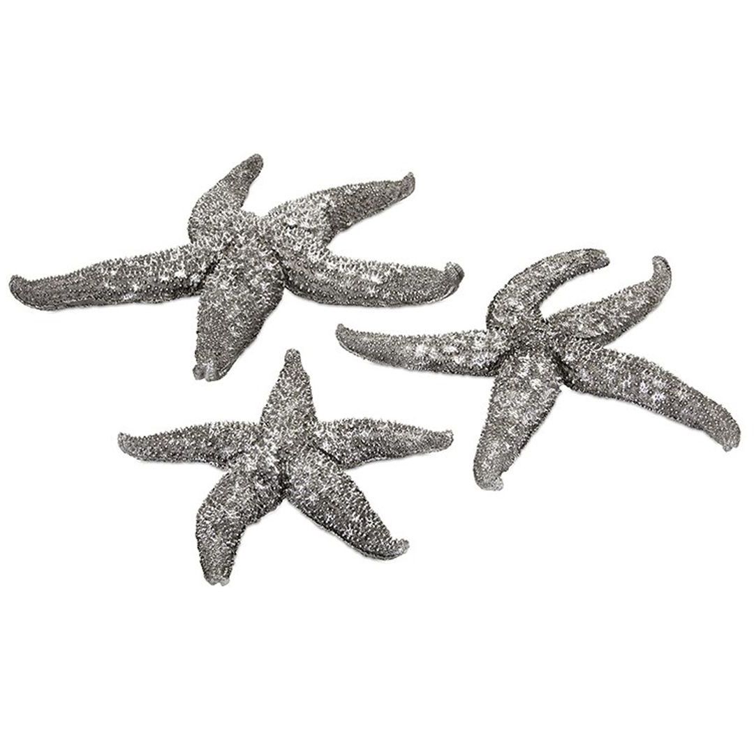 Imax 53128 3 Magali Silver Starfish Wall Decors Set Of 3 In 2019 With Widely Used Yelton 3 Piece Starfish Wall Decor Sets (View 11 of 20)