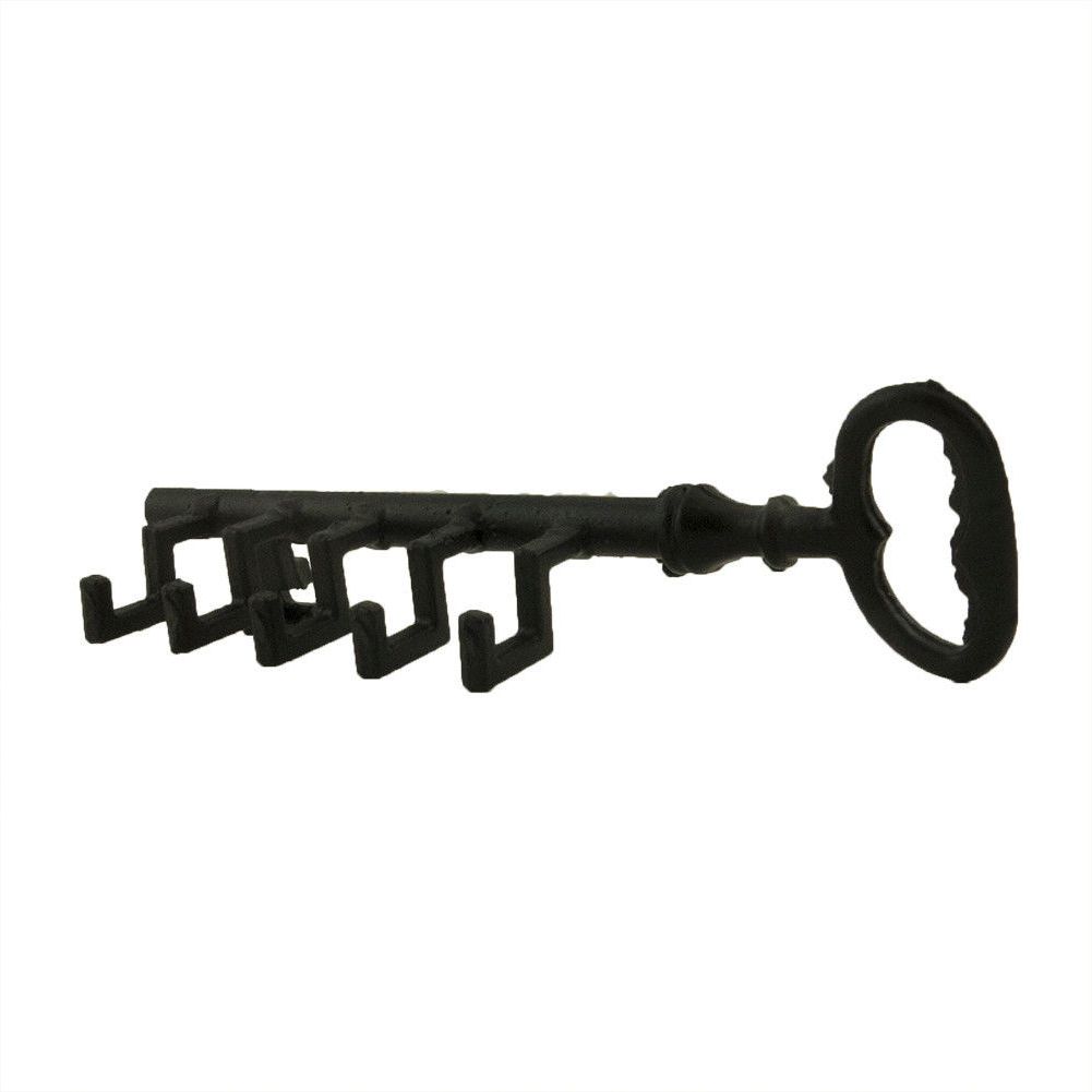 Most Recent Key Shaped Wall Mounted Hook Key Holder Black Metal Home Decoration Inside Black Metal Key Wall Decor (View 8 of 20)