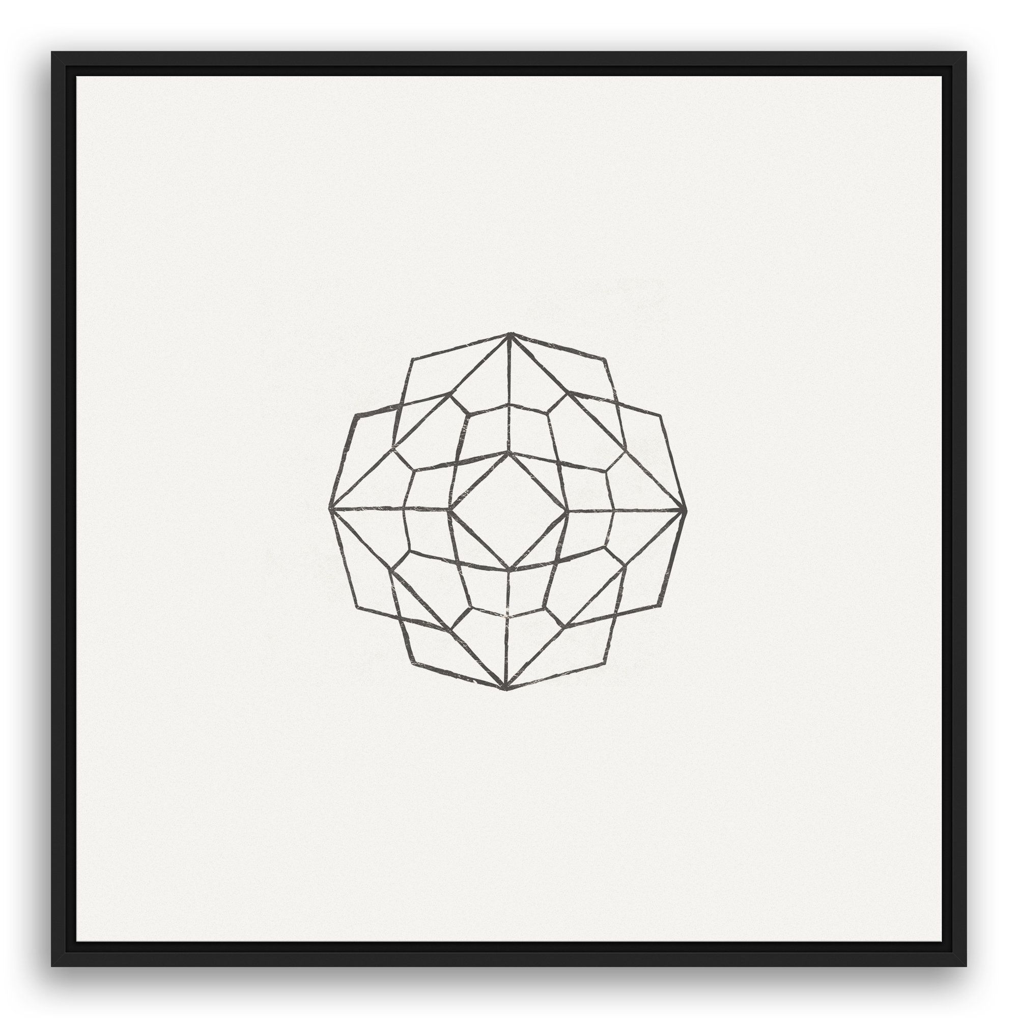 Most Recently Released Rings Wall Decor By Wrought Studio With Wrought Studio 'geometric Sketch' Framed Graphic Art Print On Canvas (View 8 of 20)