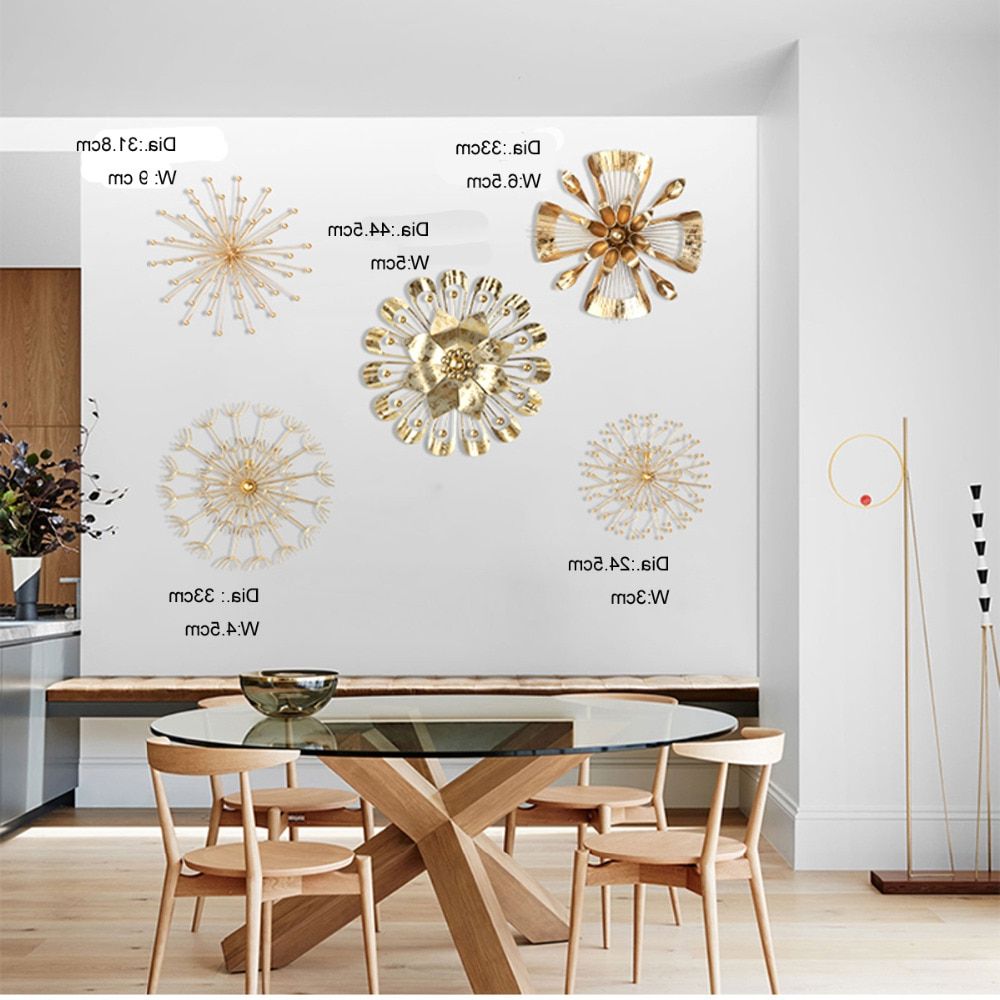 Widely Used Modern Blossom Abstract Metal Wall Art Home Decor Iron Gold Wall With Regard To Metal Alloy Boat Wall Decor (View 14 of 20)