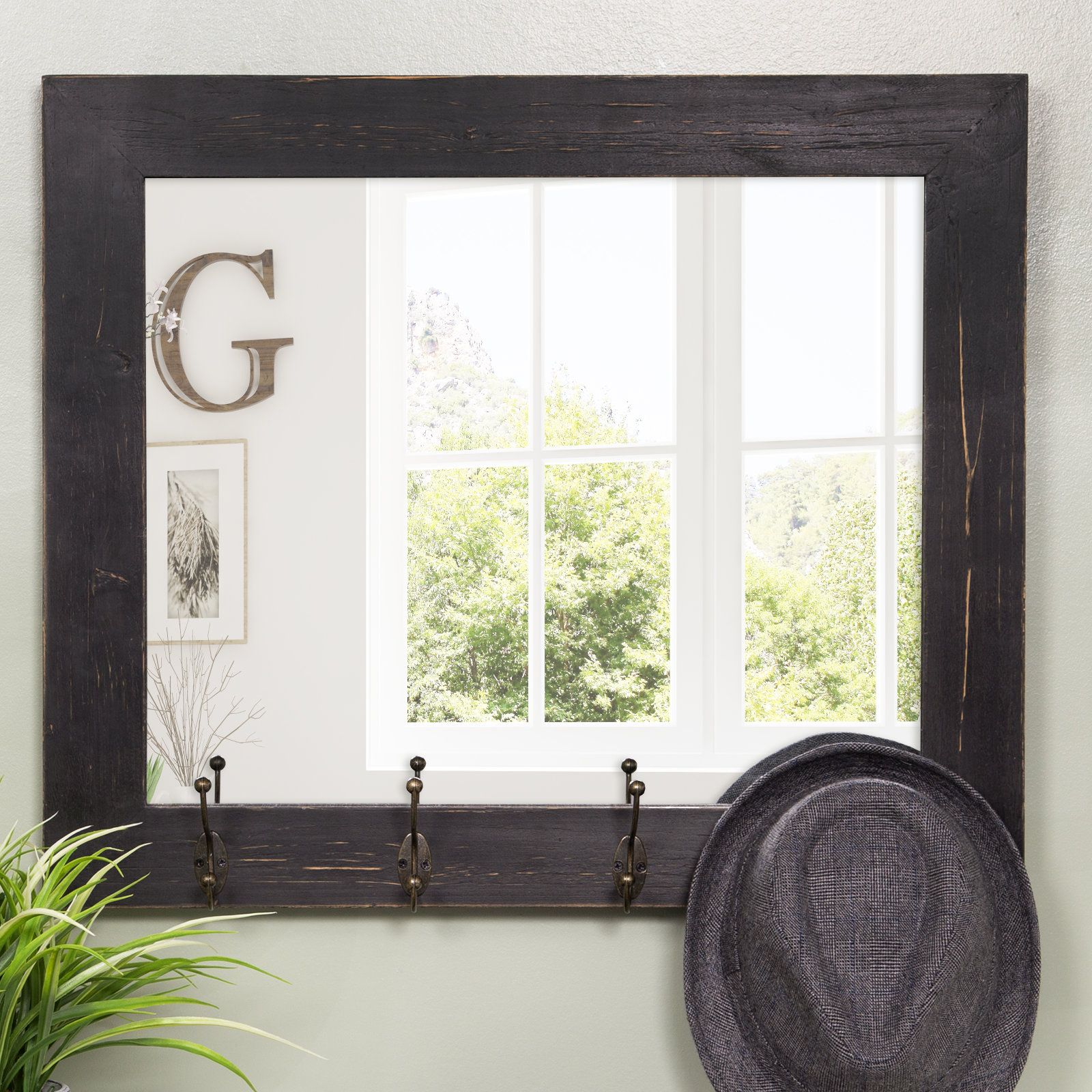 2 Piece Kissena Window Pane Accent Mirror Sets For Most Up To Date Glaucia Rustic Entryway Accent Mirror (View 20 of 20)