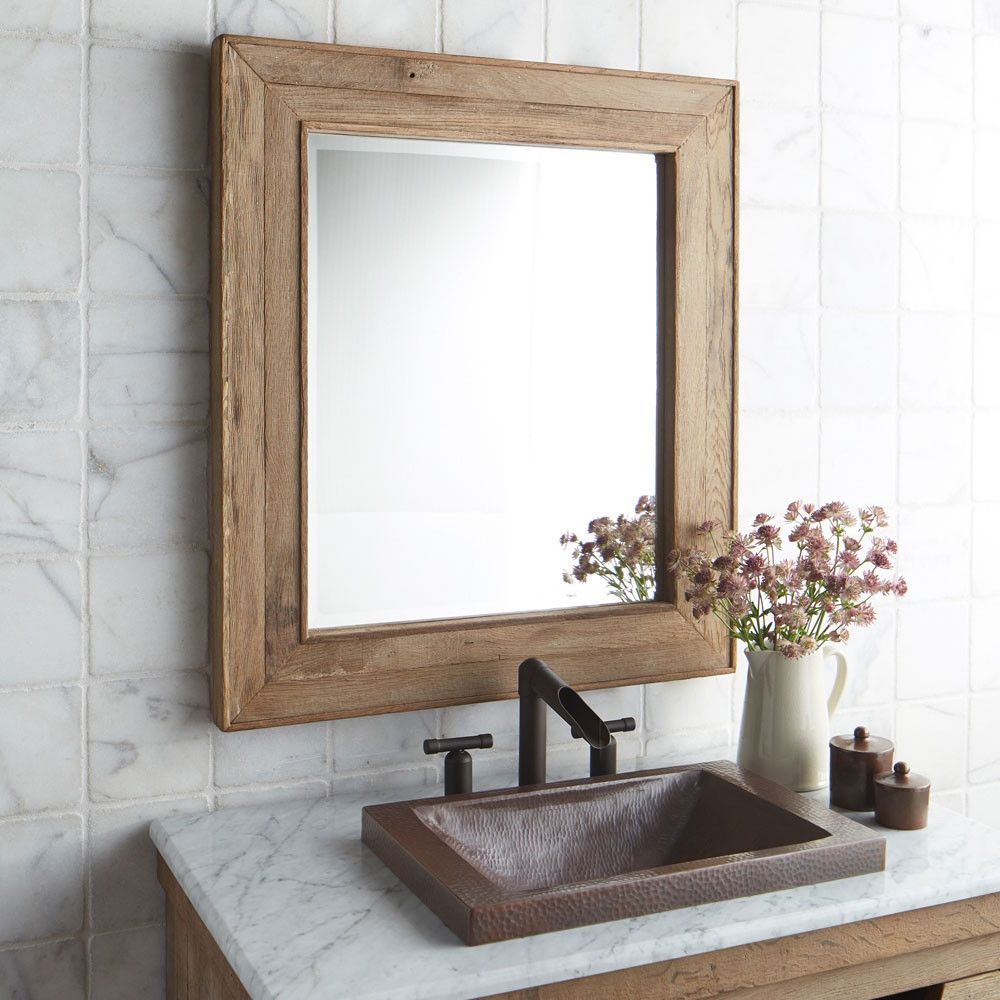 2019 Oak Framed Wall Mirrors Regarding Chardonnay Rectangular Oak Wood Framed Wall Mirror (View 15 of 20)