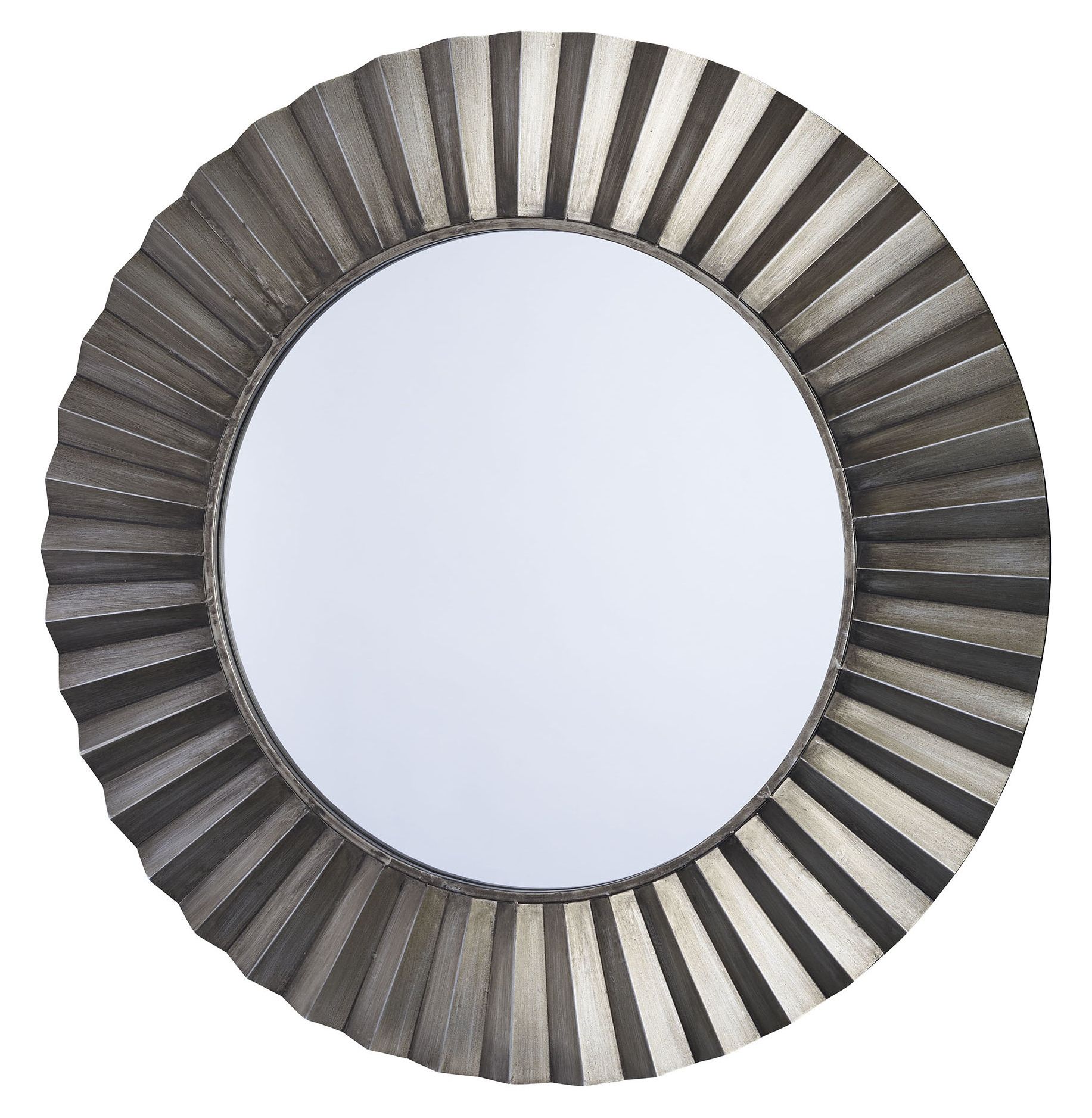 2019 Sunburst Round Wall Mirror With Regard To Lidya Frameless Beveled Wall Mirrors (View 12 of 20)