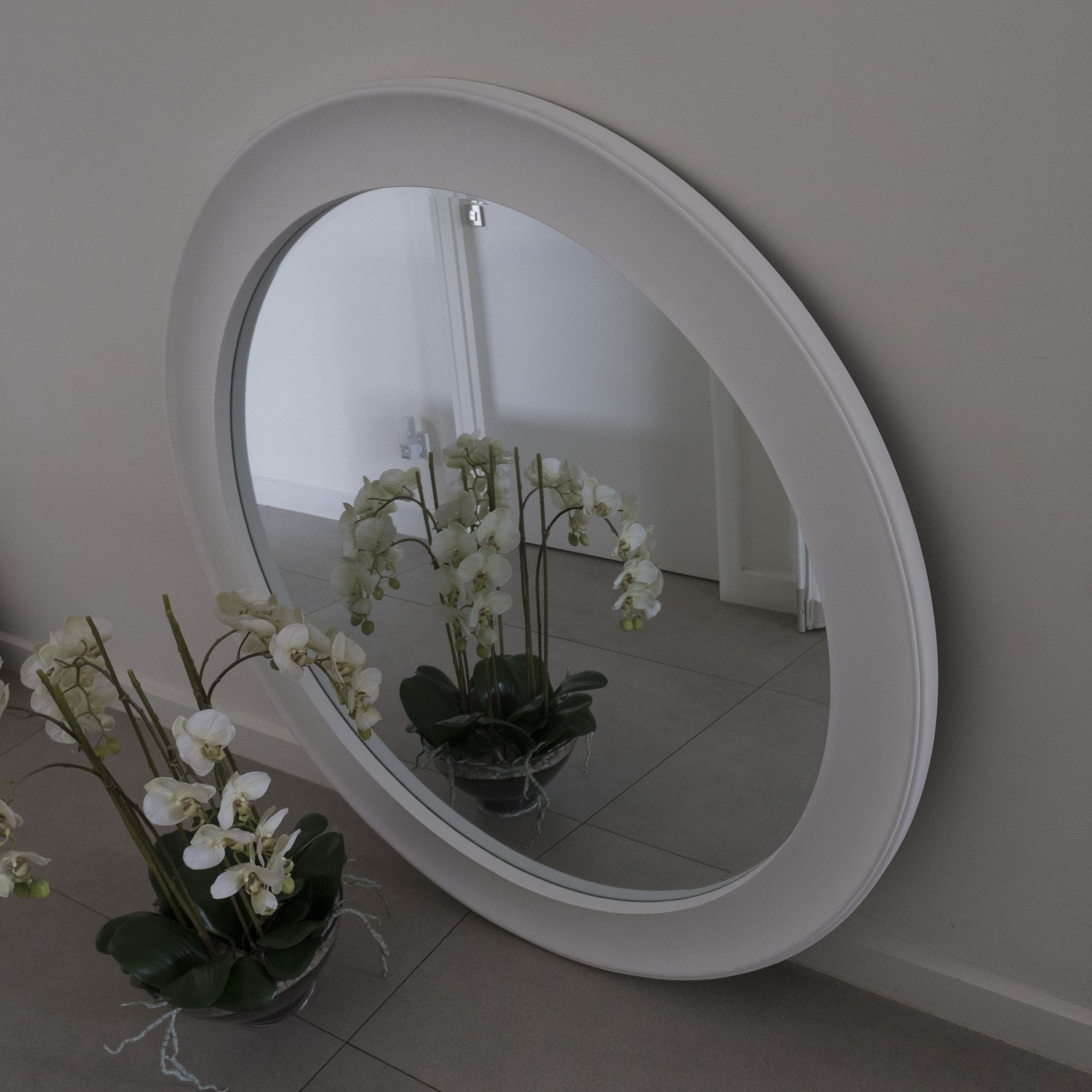 2020 Large Round Wall Mirrors Intended For Large Round White Mirror 1.2 Metres. It's Huge! On Sale $ (View 14 of 20)
